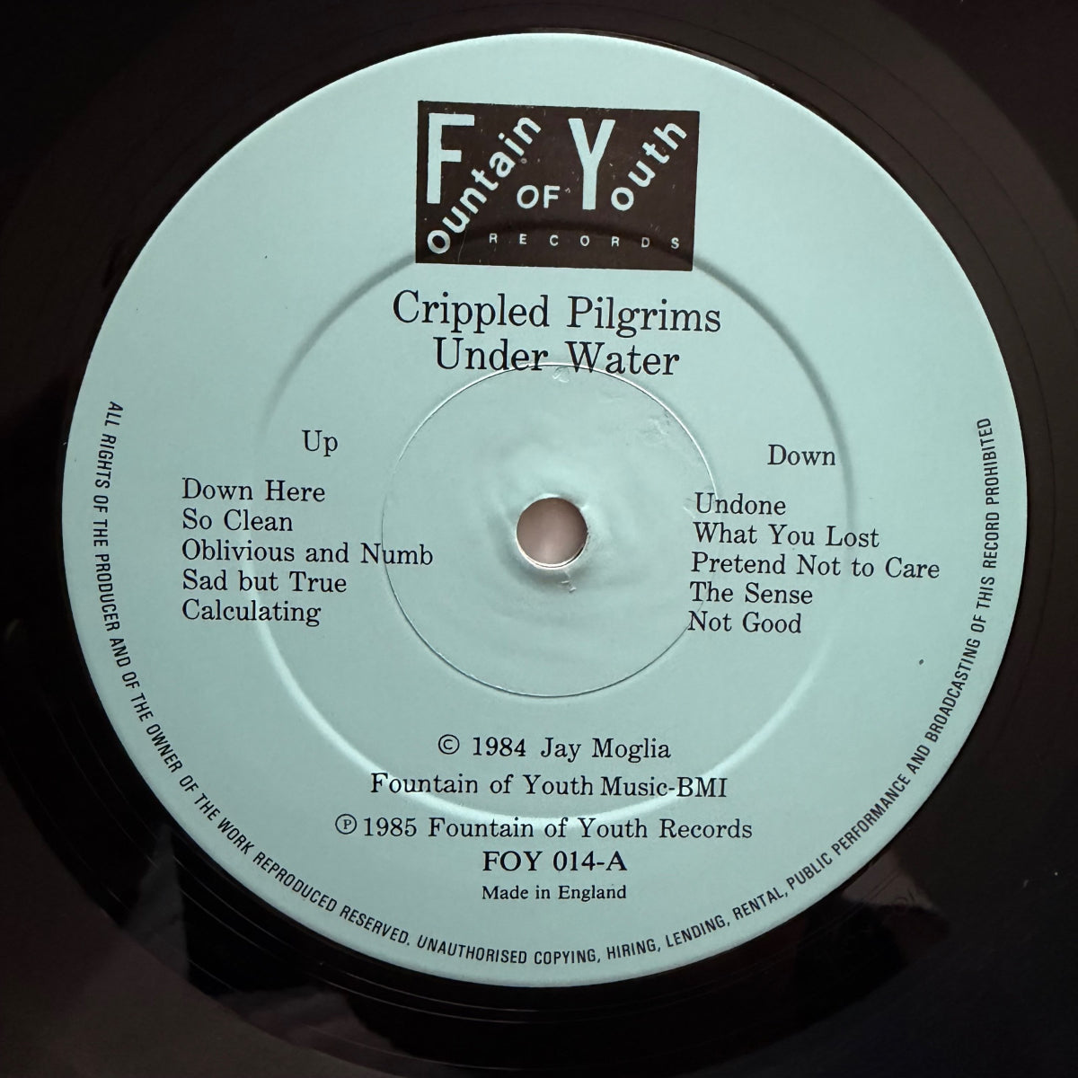Crippled Pilgrims - Under Water /b 1. US-Press. 1985 - (M-/M-)