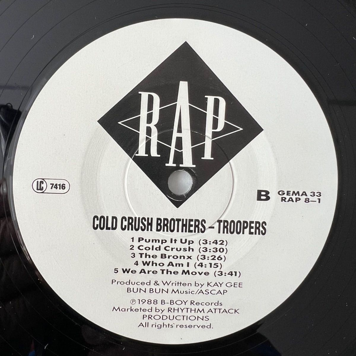 Cold Crush Brothers - Troopers / 1. D-Press. 1988 - (VG+/VG+)