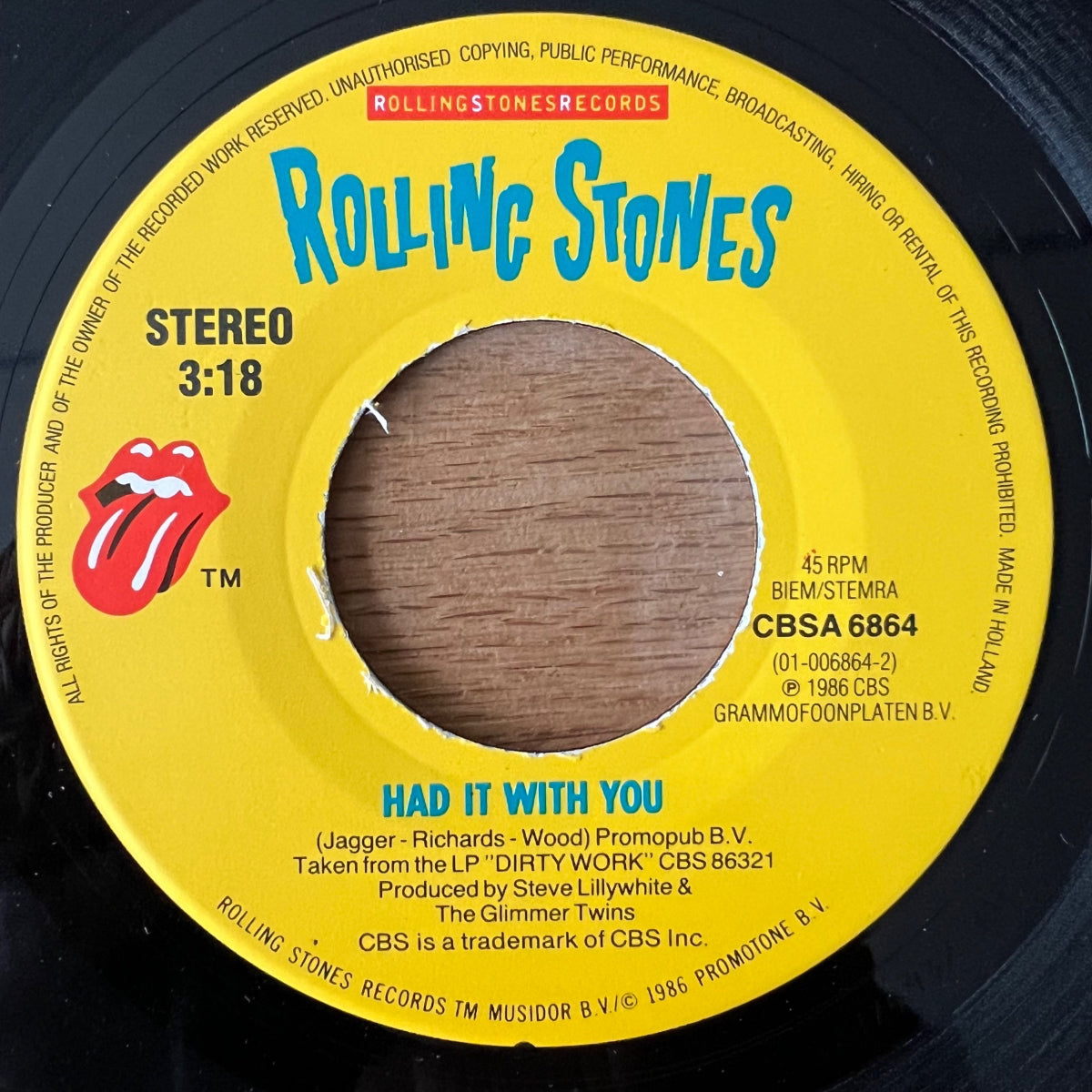 Rolling Stones - Harlem Shuffle / 1. NL-Press. 1986 - (M-/VG++)