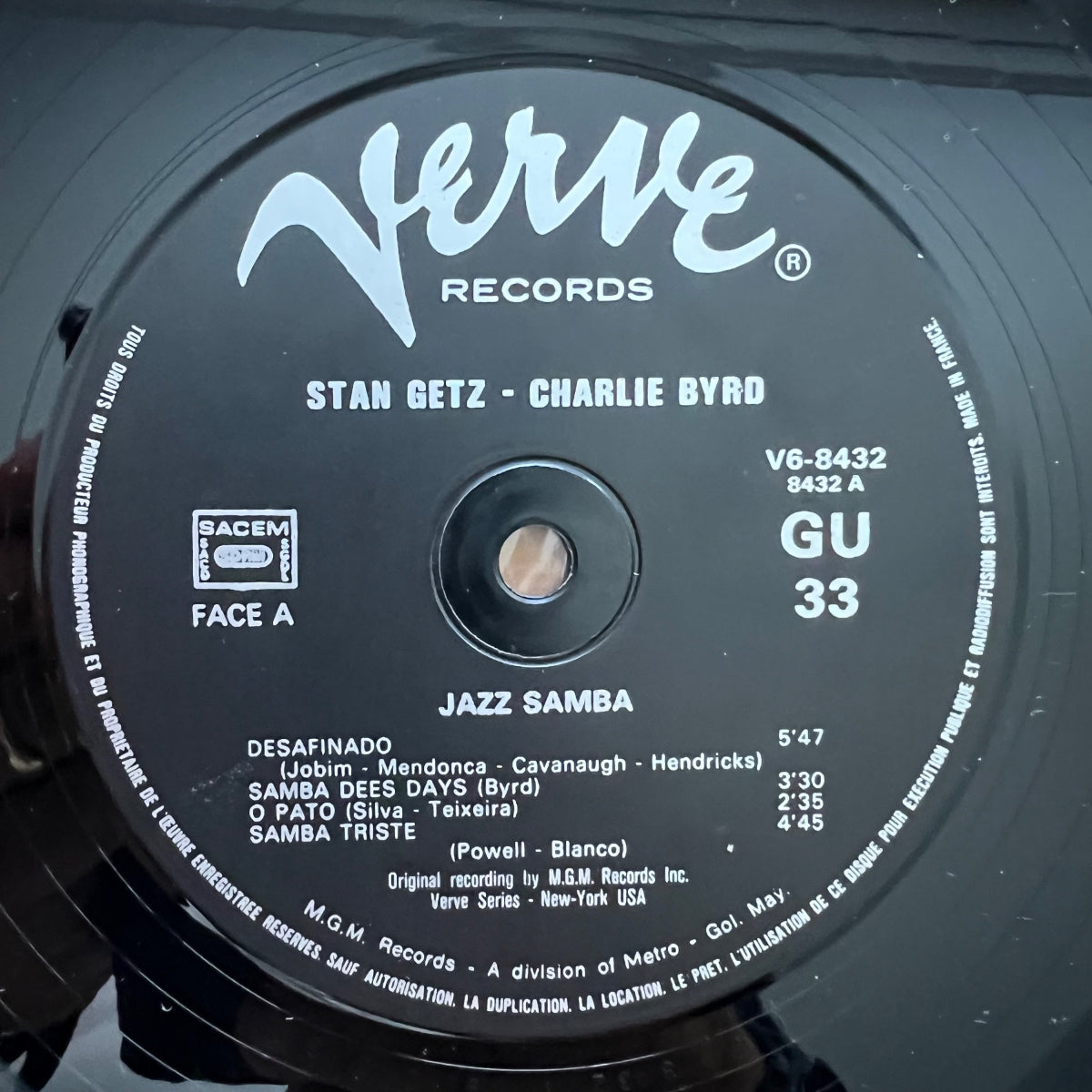 Stan Getz, Charlie Byrd - Jazz Samba / US-Press. RE von 1962