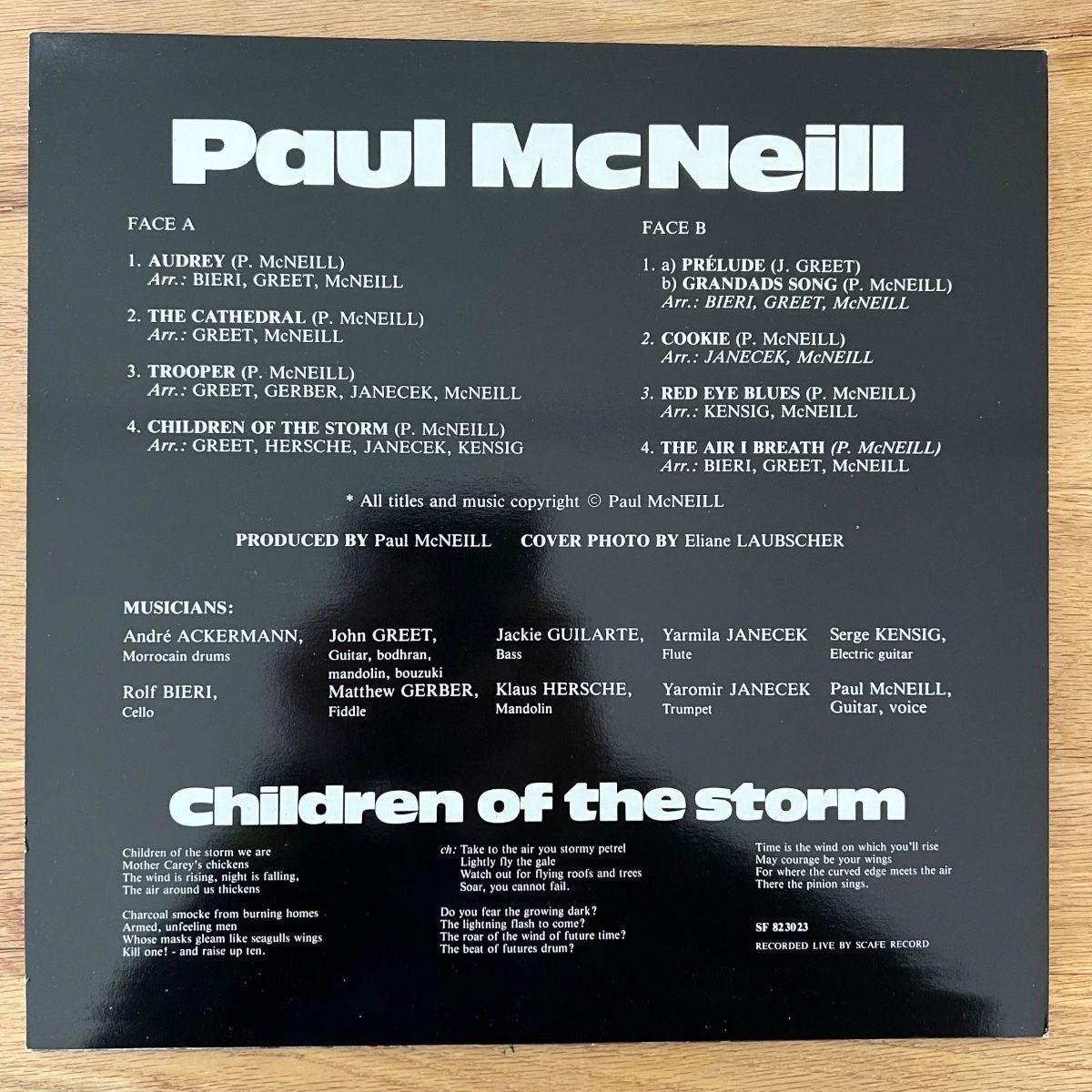 Paul McNeill - Children Of The Storm / 1. Swiss-Press. 1982 - (M-/M-)