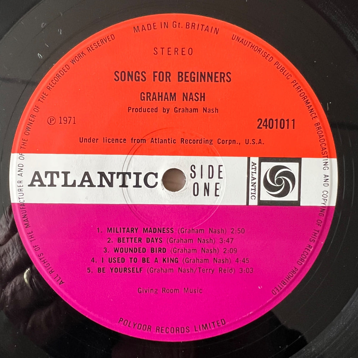 Graham Nash - Songs For Beginners / 1. UK-Press. 1971 -. (VG++/VG++)