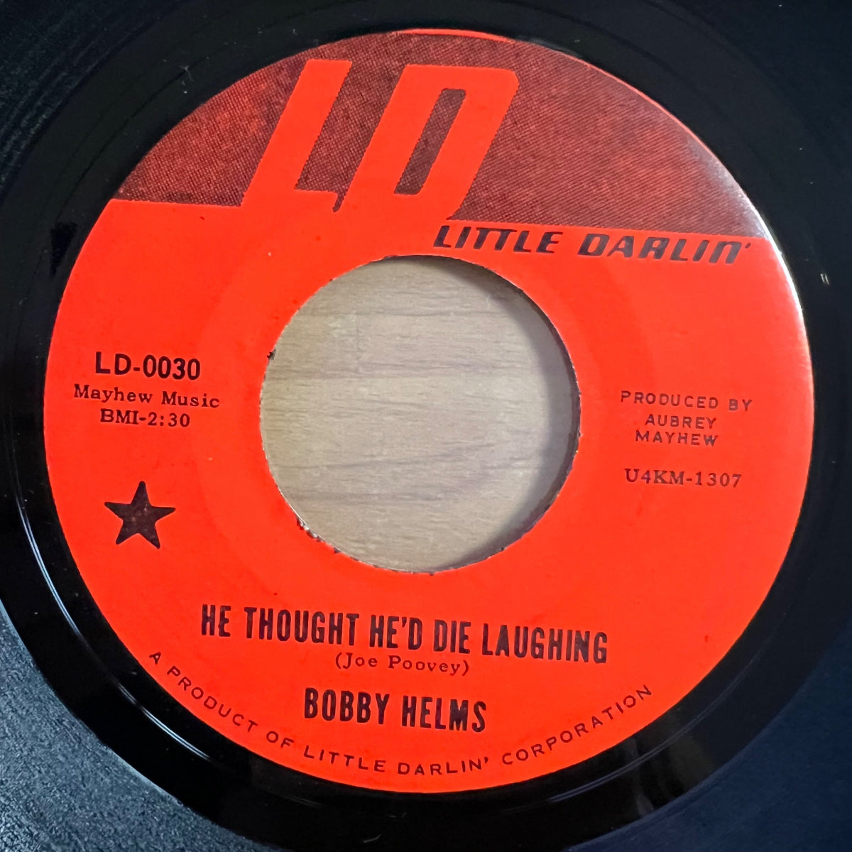 Bobby Helms - He Thought He'd Die Laughing / 1. US-Press. 1967 - (M-/Neutral)