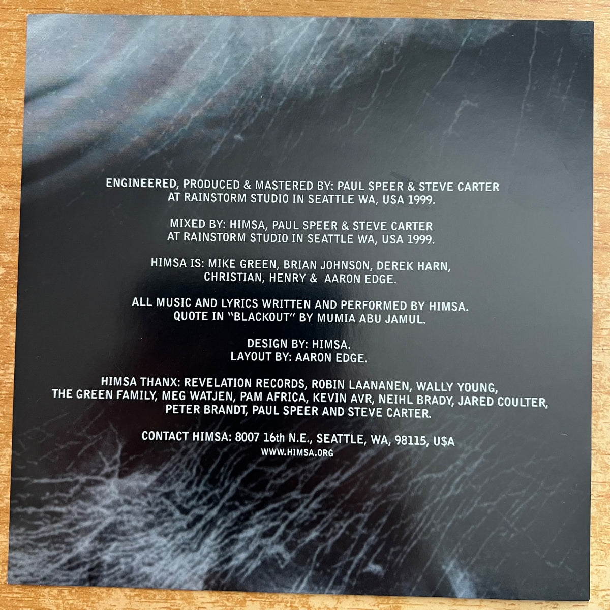 Himsa - Blackout / 1. US-Press. 1999 - (M-/M-)