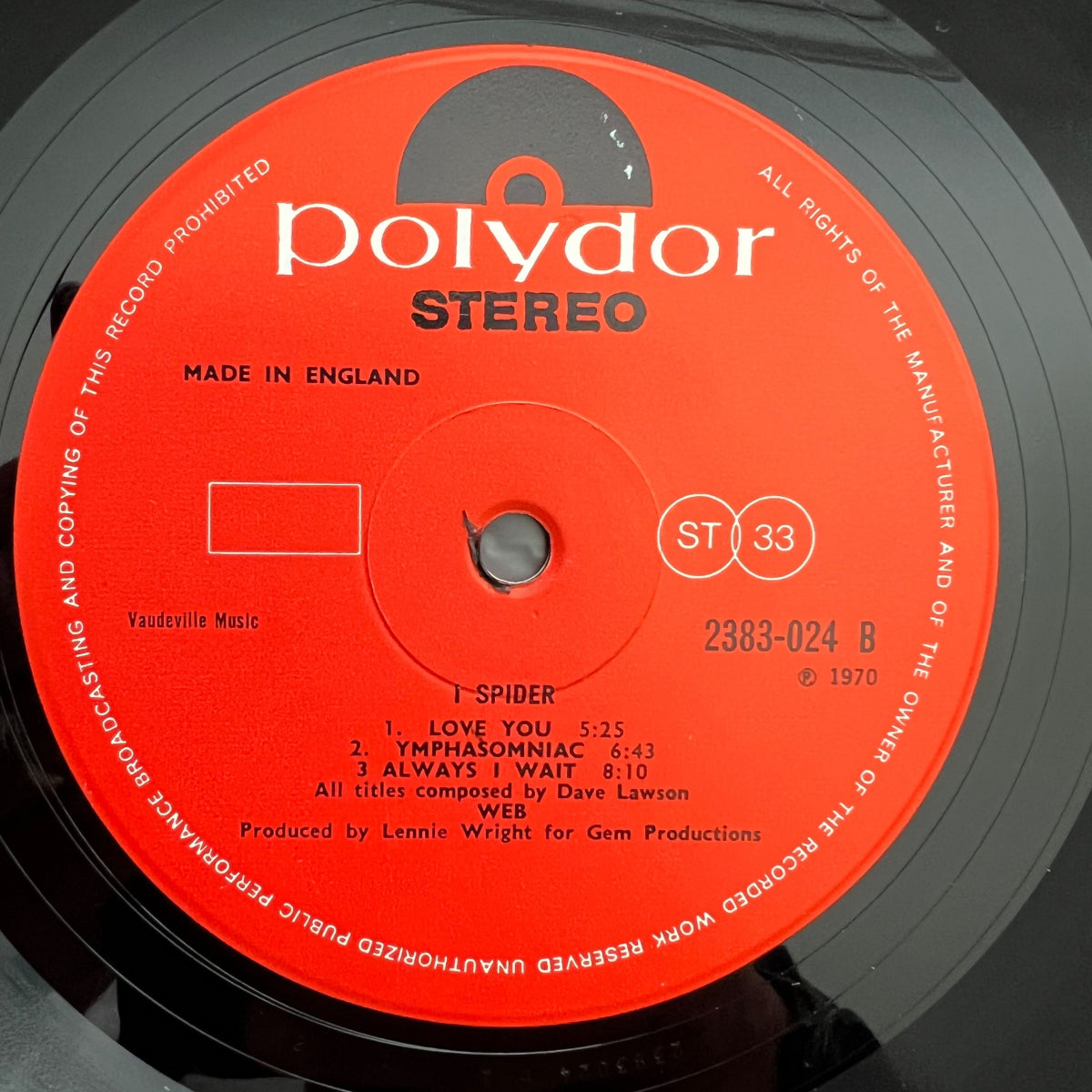 Web - I Spider / 1. UK-Press. 1970 - (M-/M-)