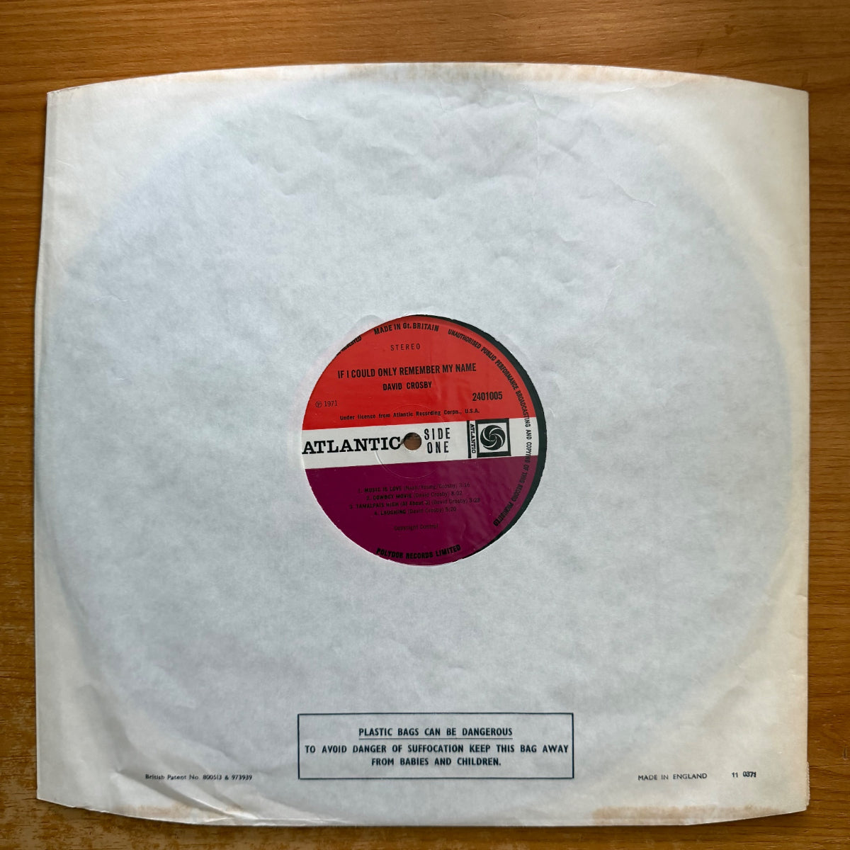David Crosby - If I Could Only Remember My Name / 1. UK-Press. 1971 - (VG++/M-)
