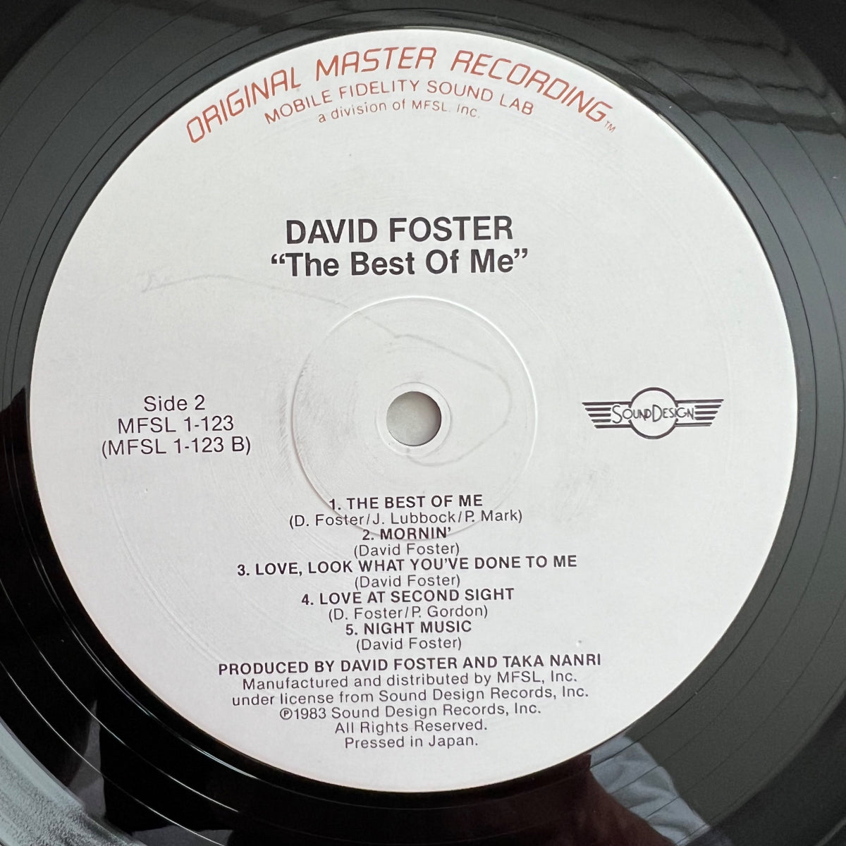 David Foster - The Best Of Me / Audiophile MFSL 1984 - (M-/VG++)