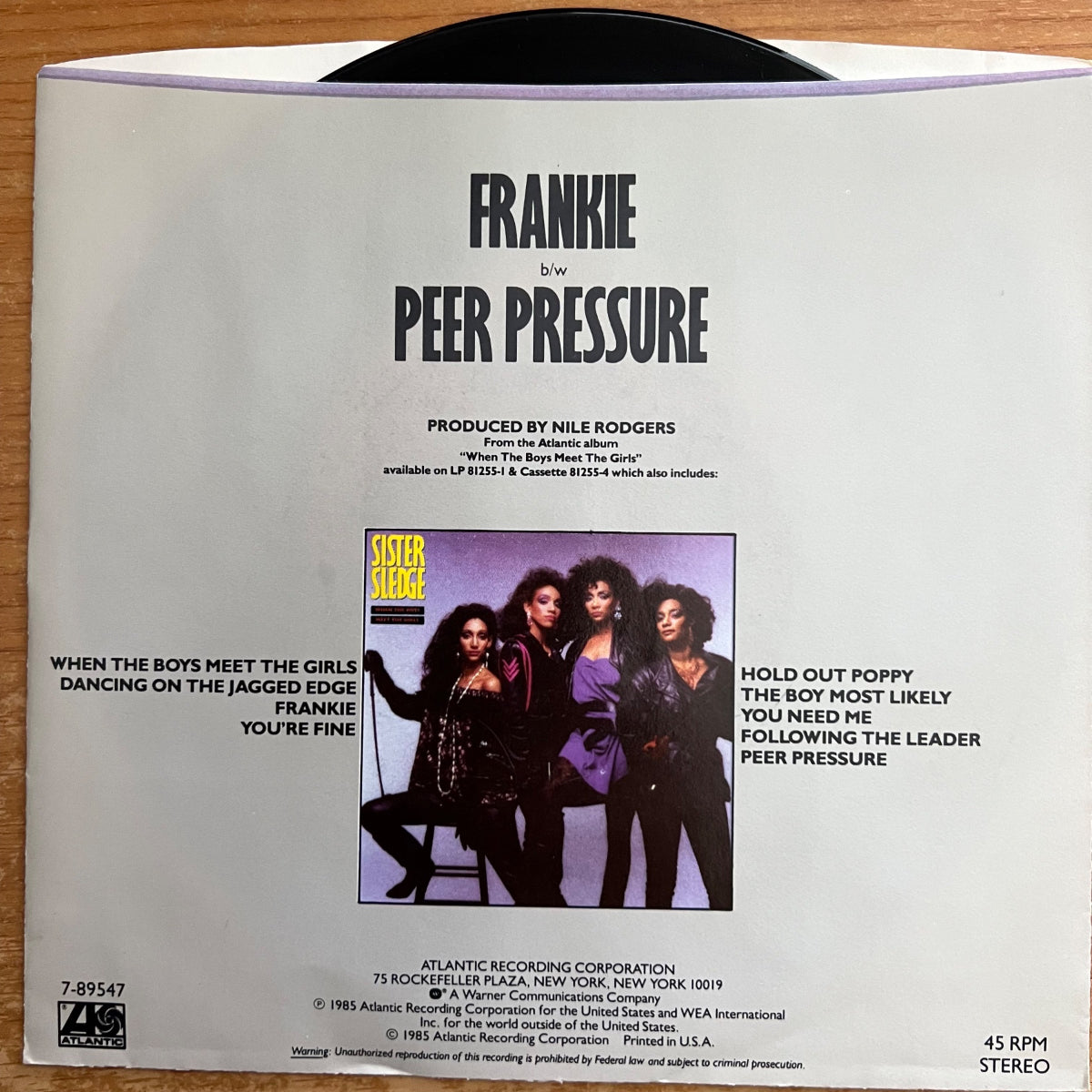 Sister Sledge - Frankie / 1. US-Press. 1985 - (M-/M-)