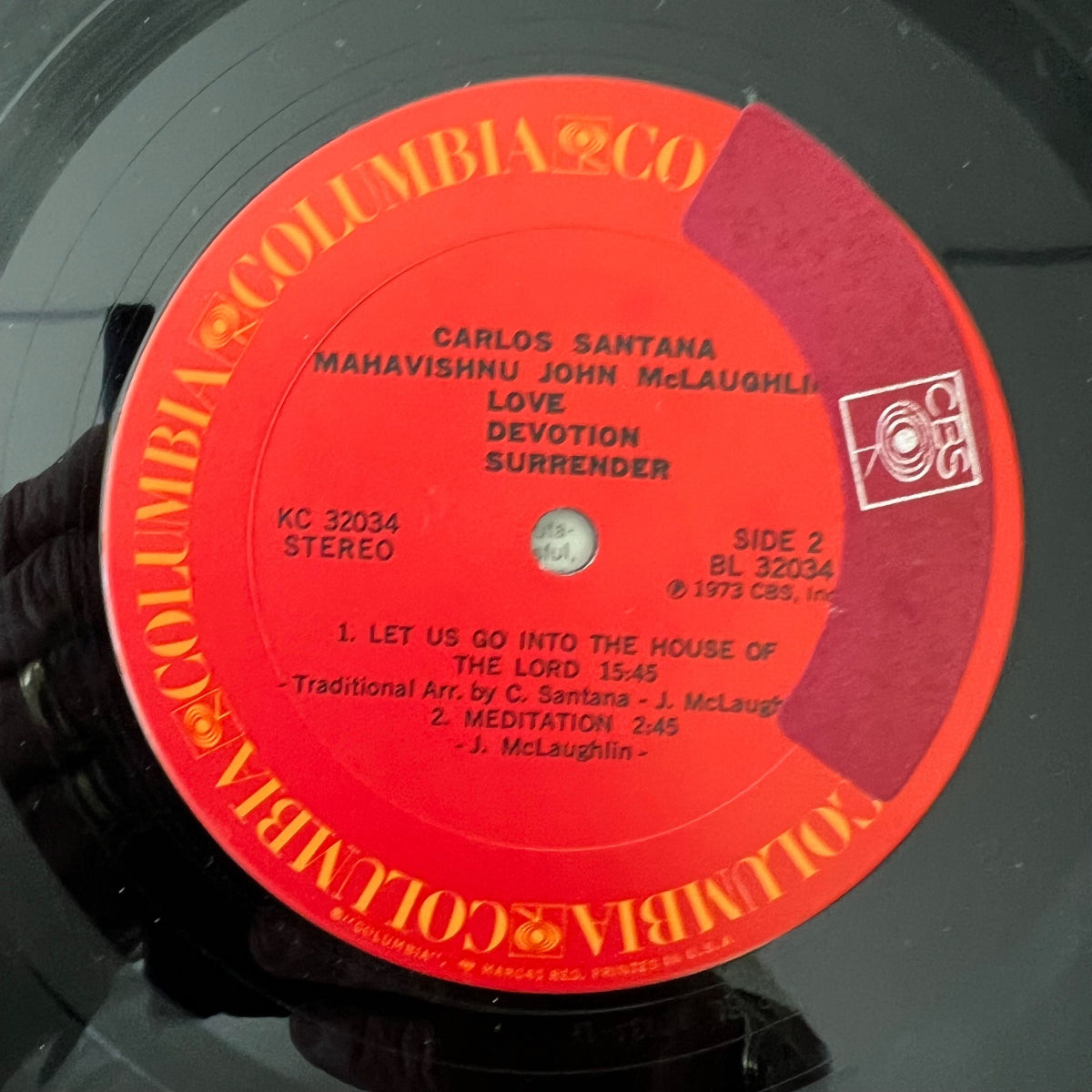 Carlos Santana & Mahavishnu John McLaughlin - Love Devotion Surrender / 1. US-Press. 1973 - (VG++/VG++)