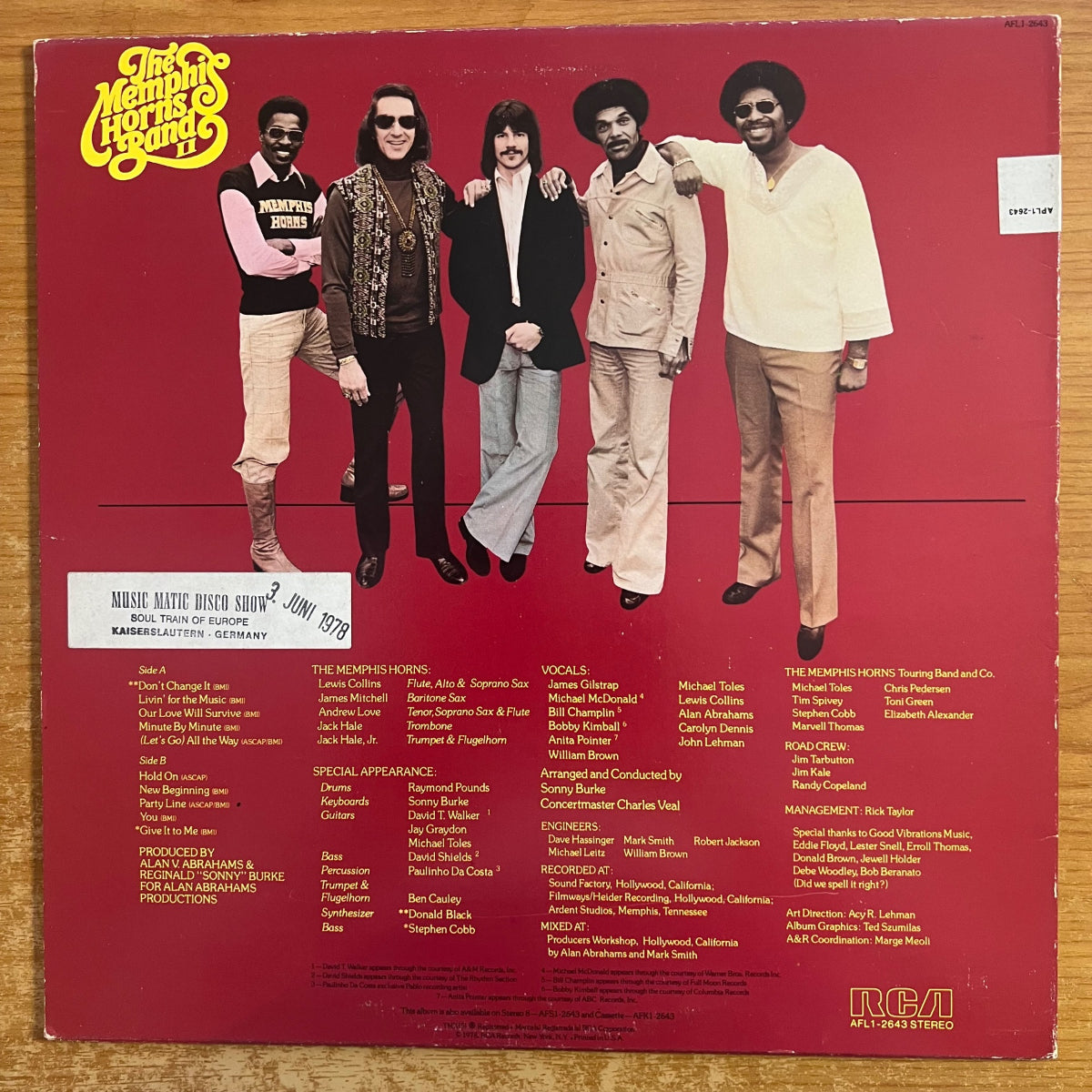 Memphis Horns - Band II / 1. US-Press. 1978 - (VG++/VG+)