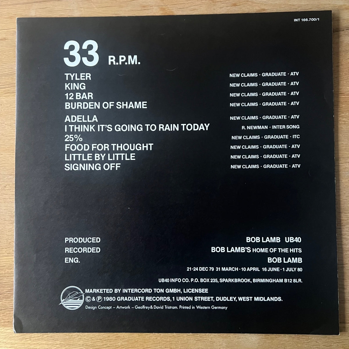 UB40 - Signing Off / LP & 12" Maxi - 1. D-Press. 1980 - (VG++/VG++)