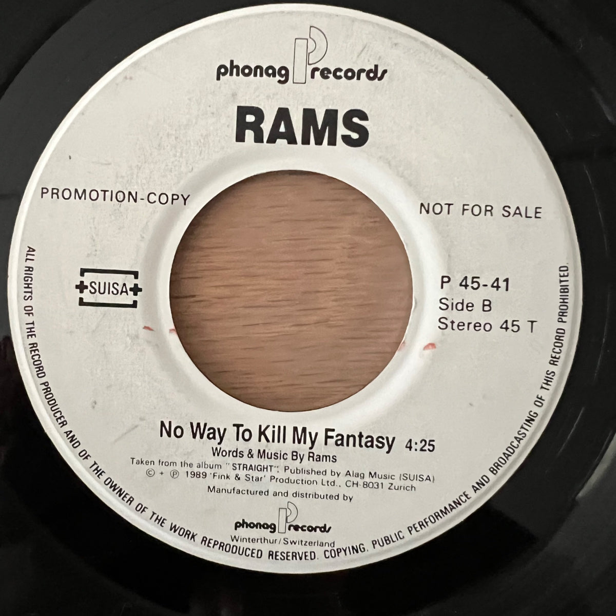 Rams - Fedora's Dream / Promotion suisse 1989 - (M-/Neutre)