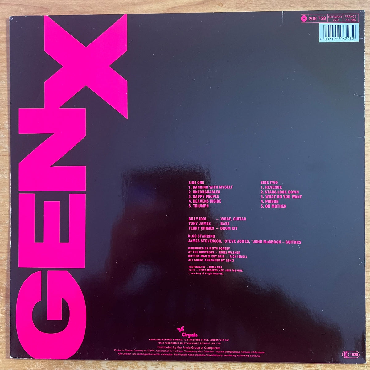 Gen X (Billy Idol) - Kiss Me Deadly / 1. D-Press. 1984 - (M-/VG++)
