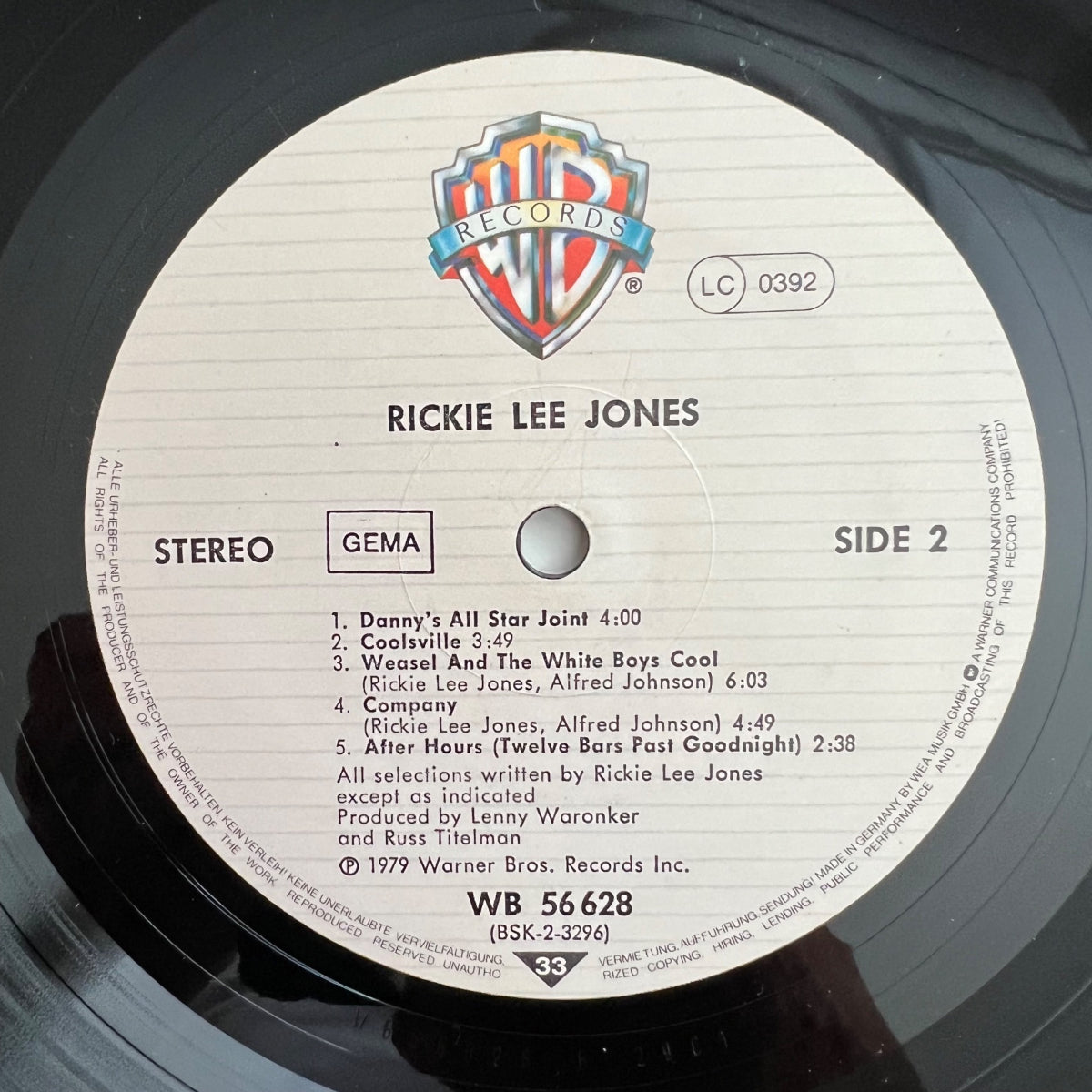 Rickie Lee Jones - Same / 1. D-Press. 1979 - (VG++/VG+)
