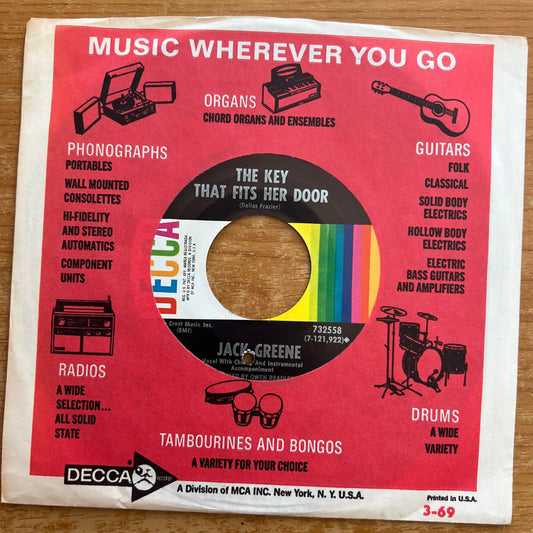 Jack Greene - Back In The Arms Of Love / 1st US Press. 1969 - (M-/M-)