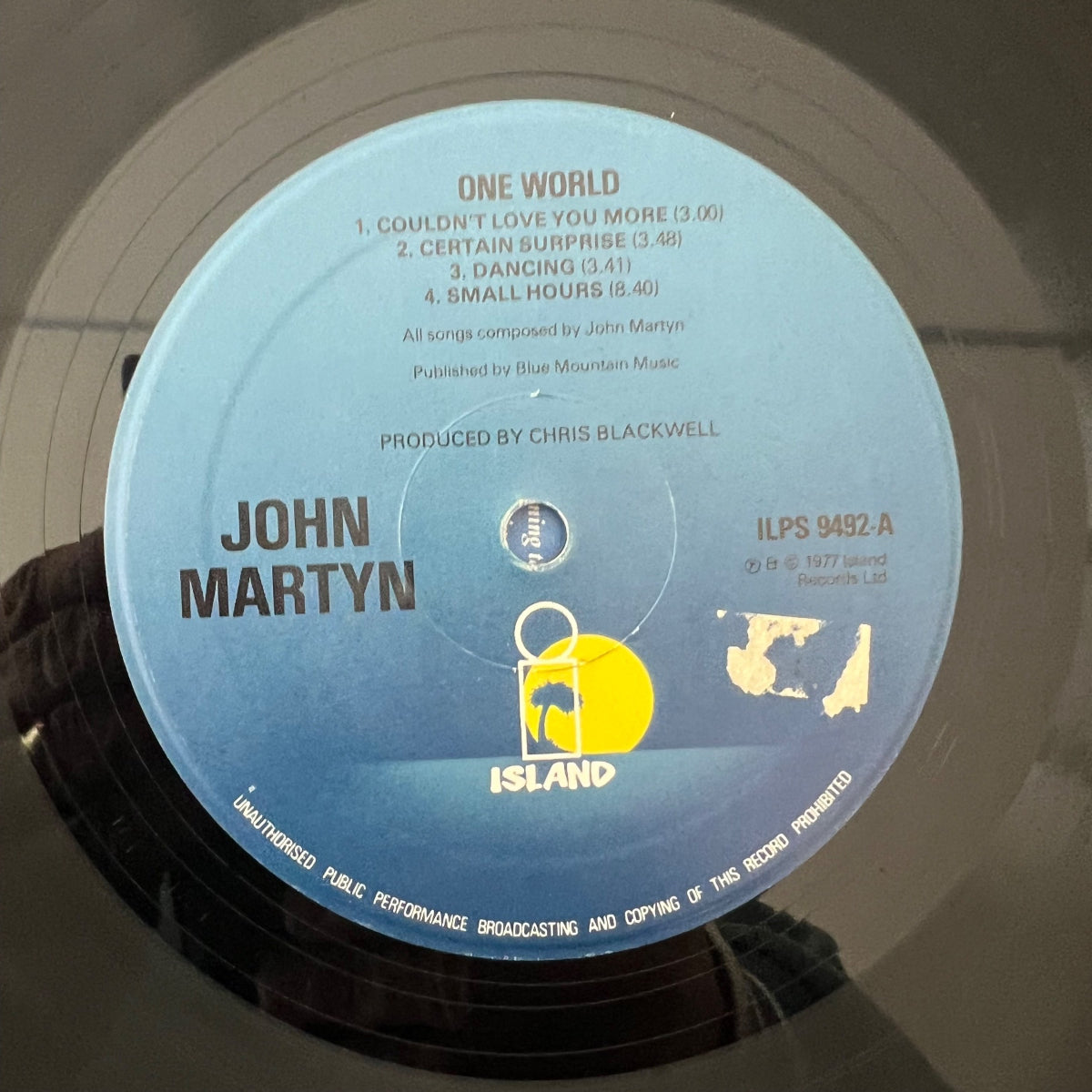 John Martyn - One World / 1. UK-Press. 1977 - (M-/VG++)