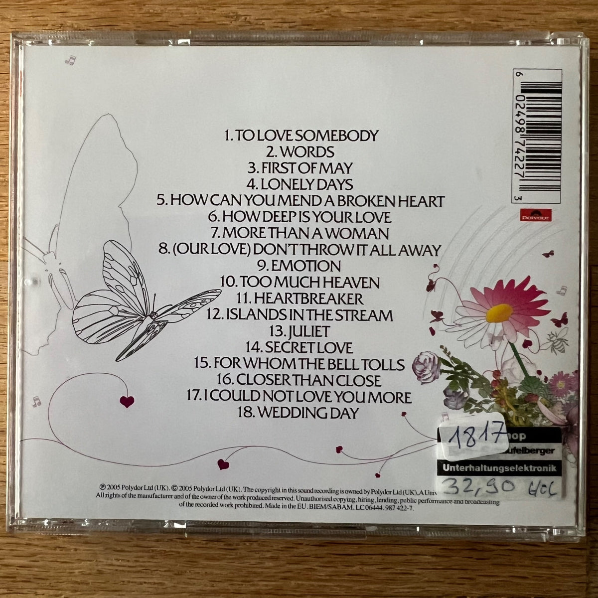 Bee Gees - Love Songs / 1ère édition européenne. 2005 - (M-/M-)