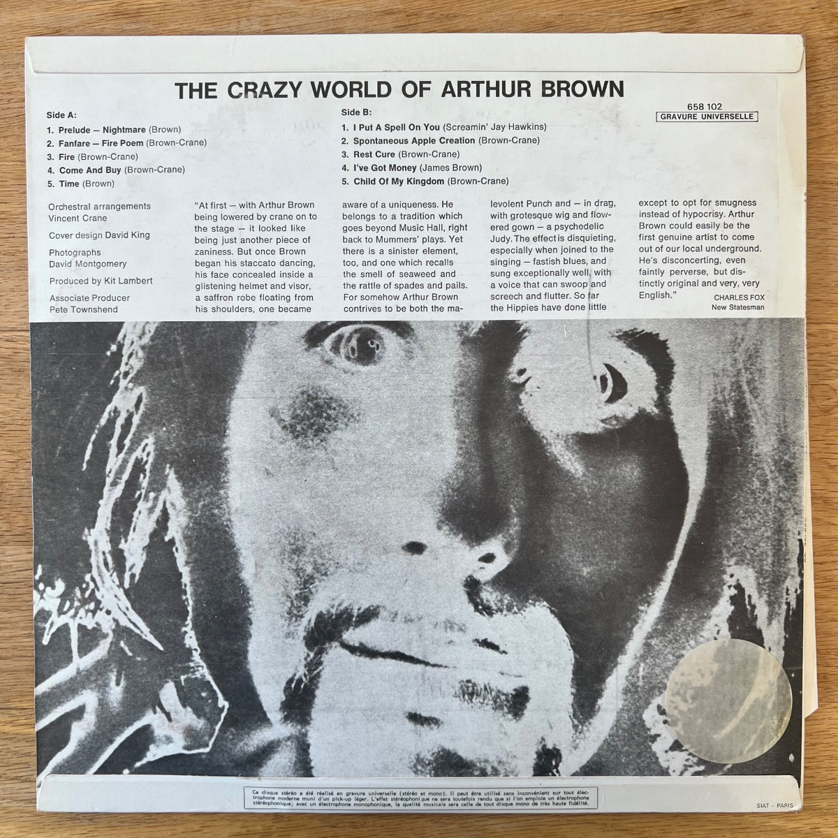Le Monde fou d'Arthur Brown - Même / 1. France-Press. 1968