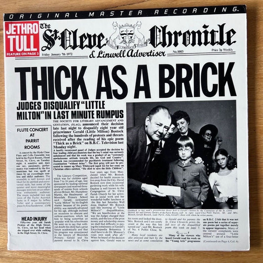 Jethro Tull - Thick As A Brick // Audiophile MFSL 1985 - (M-/M-)