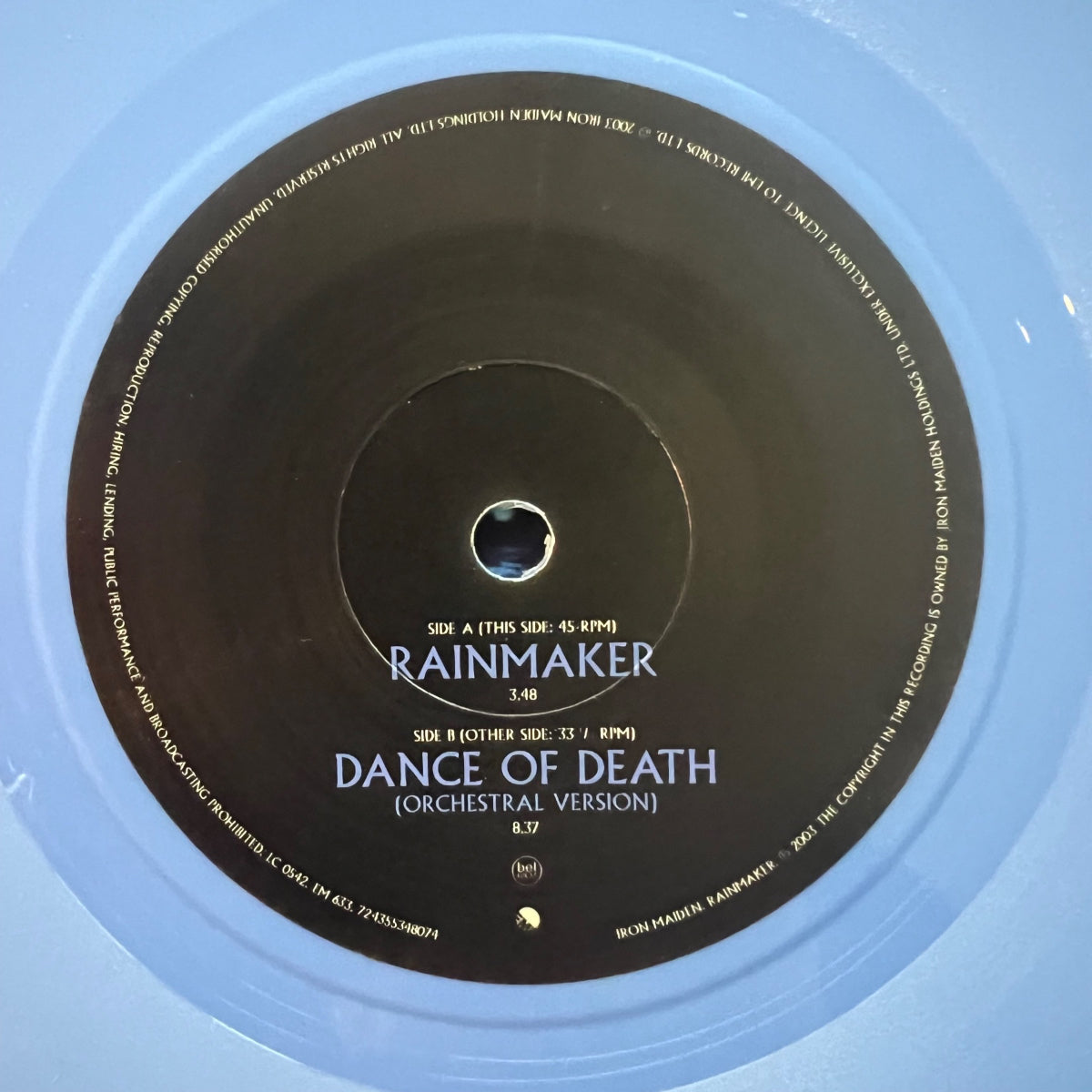Iron Maiden - Rainmaker / Pressage britannique. 2003 - (M-/Mint)