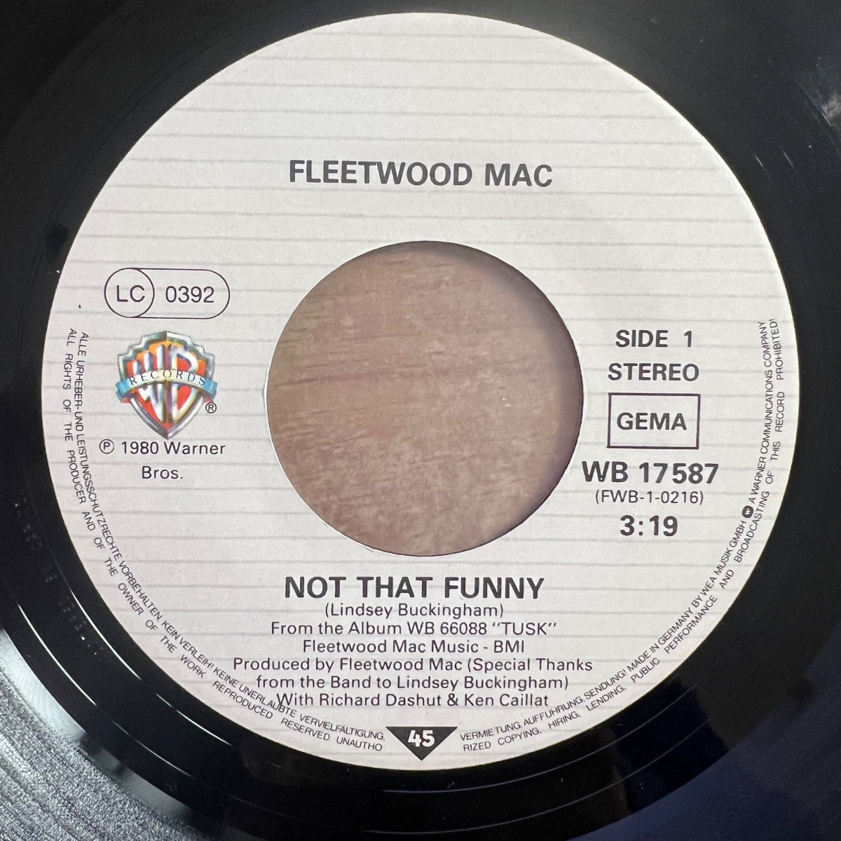 Fleetwood Mac - Not That Funny / 1. D-Press. 1980 - (M-/VG+)