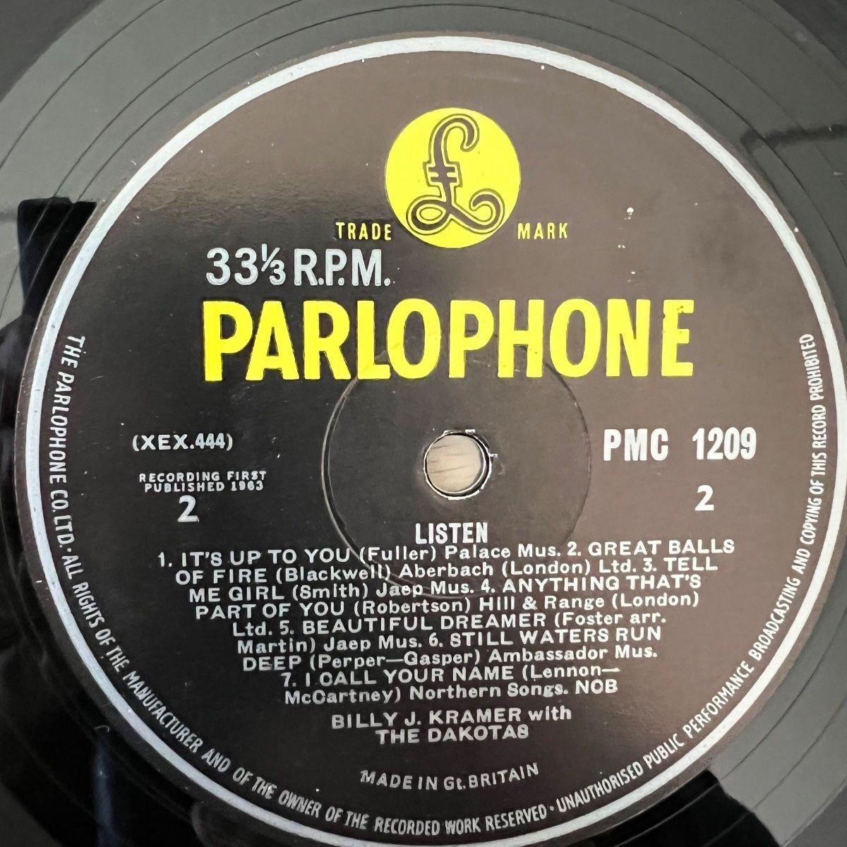Billy J. Kramer & The Dakotas - Listen / 1. UK 1964 - Mono - (M-/VG++)