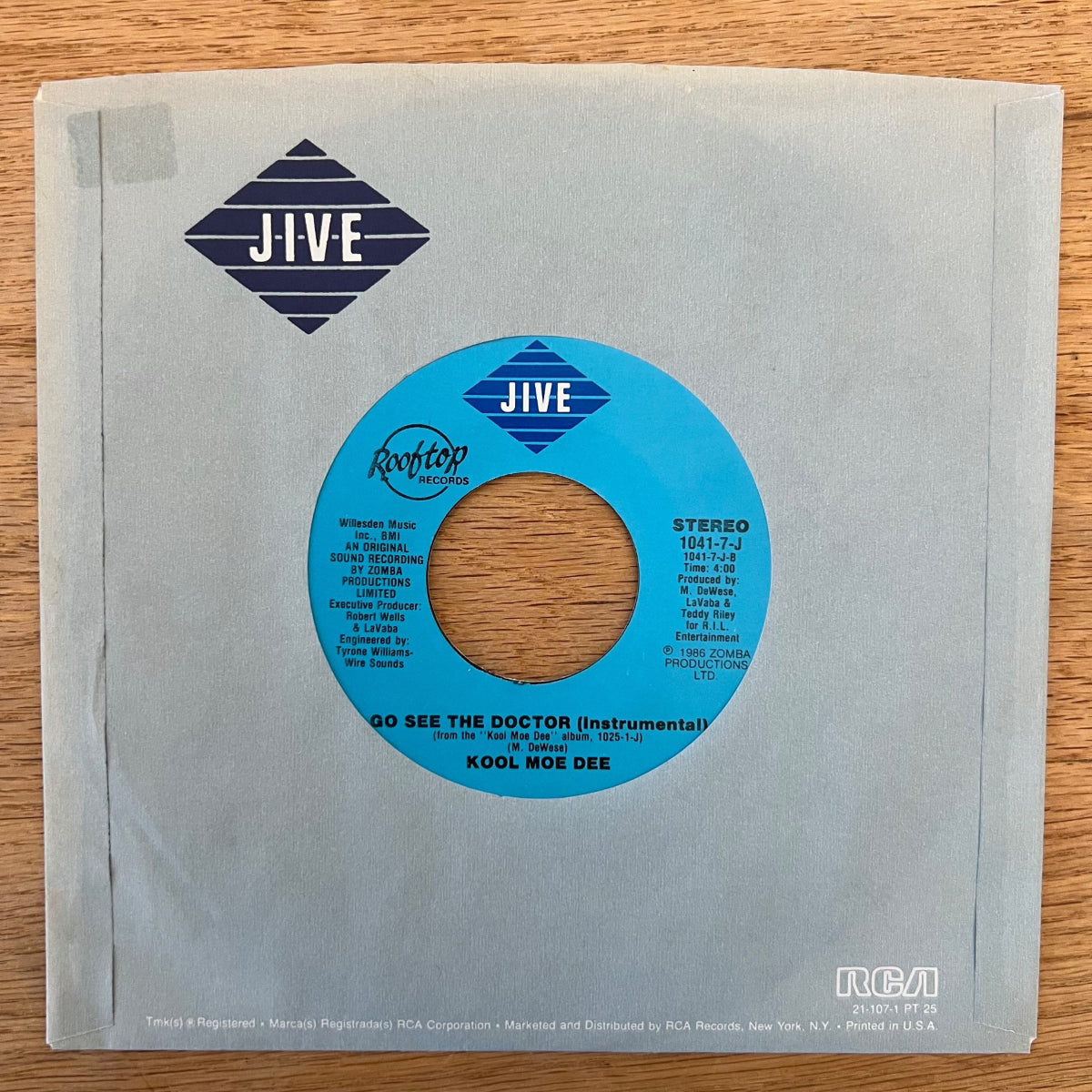 Kool Moe Dee - Go See The Doctor / 1. US-Press. 1986 - (M-/M-)