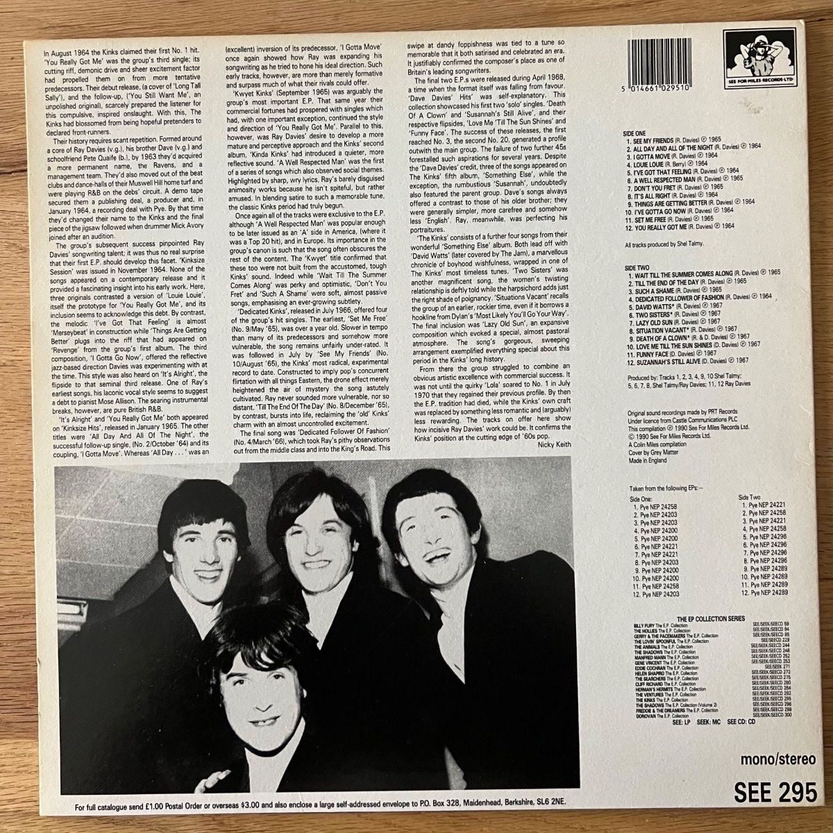 Kinks - The EP Collection / 1. UK-Press. 1990 - Mono - (M-/M-)