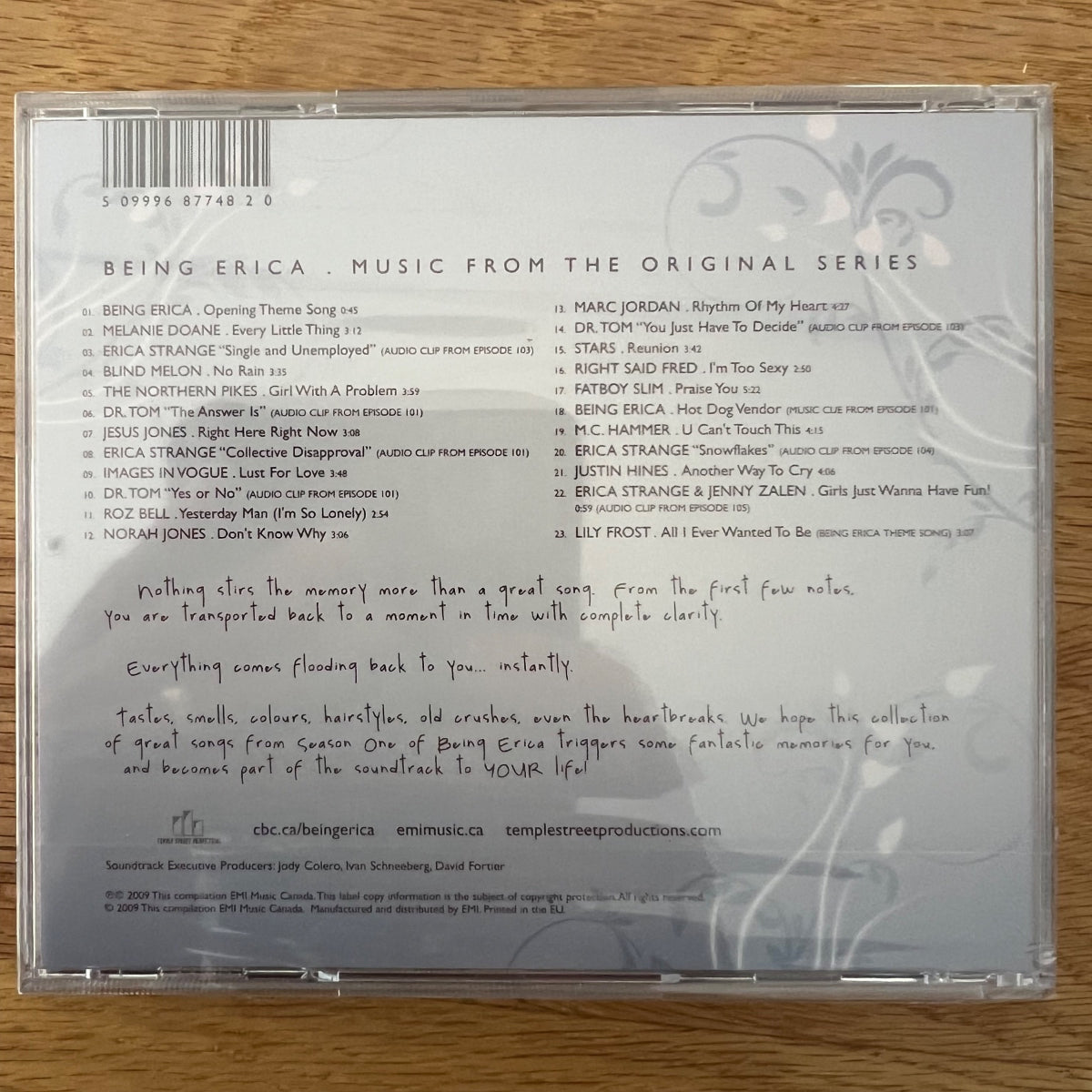Soundtrack - Being Erica / CD - 1. EU-Press. 2009 - (Mint & Sealed)