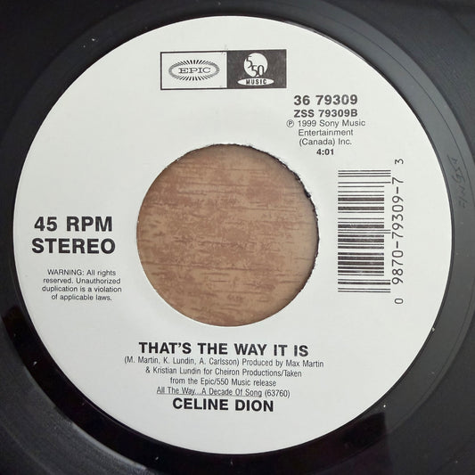 Celine Dion - That's The Way It Is / 1st US press. 1999 - (M-/Neutral)