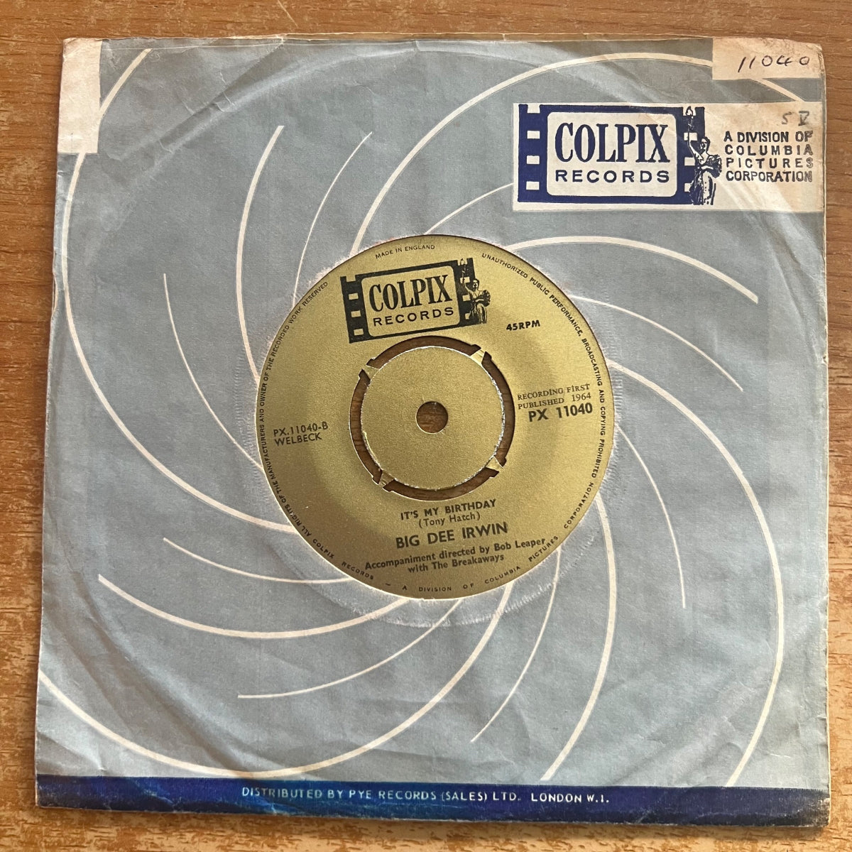 Big Dee Irwin - High Ho / 1. UK-Press. 1964 - (M-/VG)