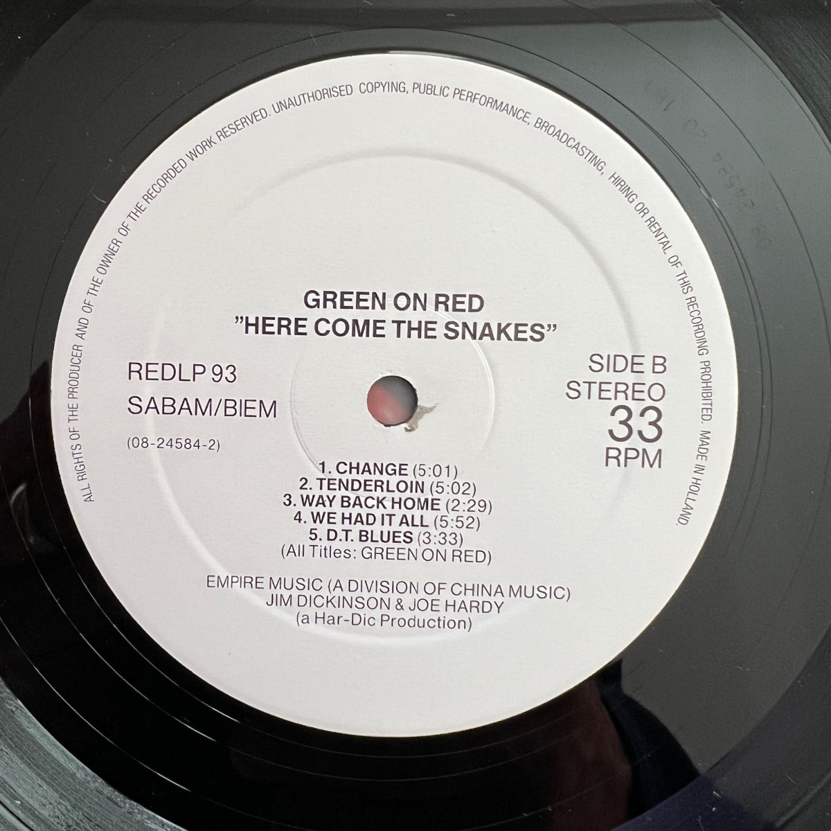 Green On Red - Here Comes The Snakes / 1. NL-Press. 1988 - (M-/M-)