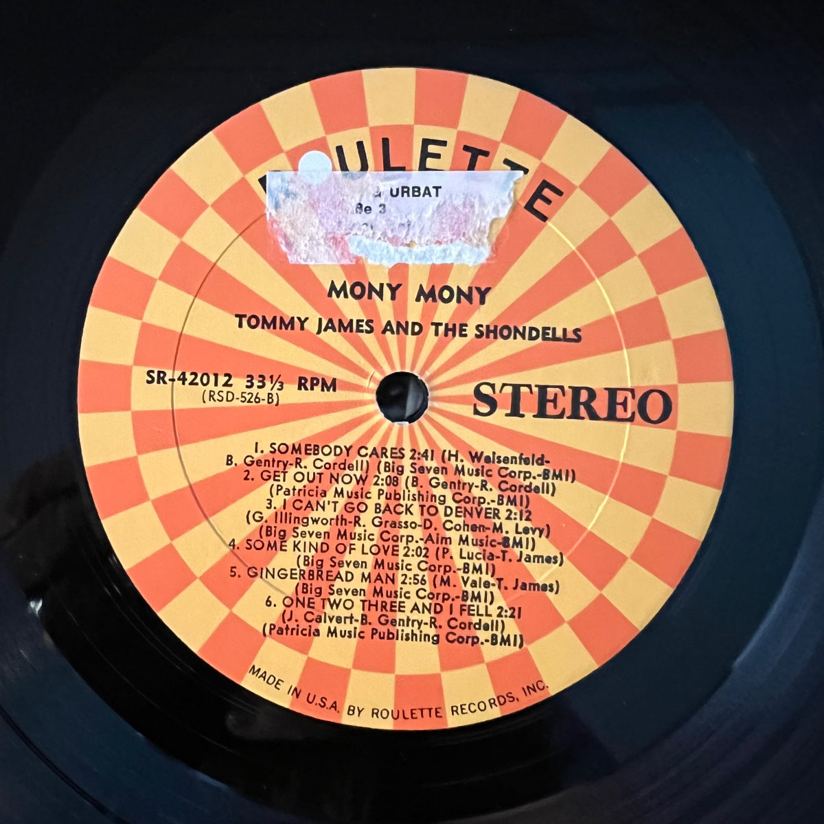 Tommy James & The Shondells - Mony Mony / 1. US-Press. 1968 - (M-/VG+)