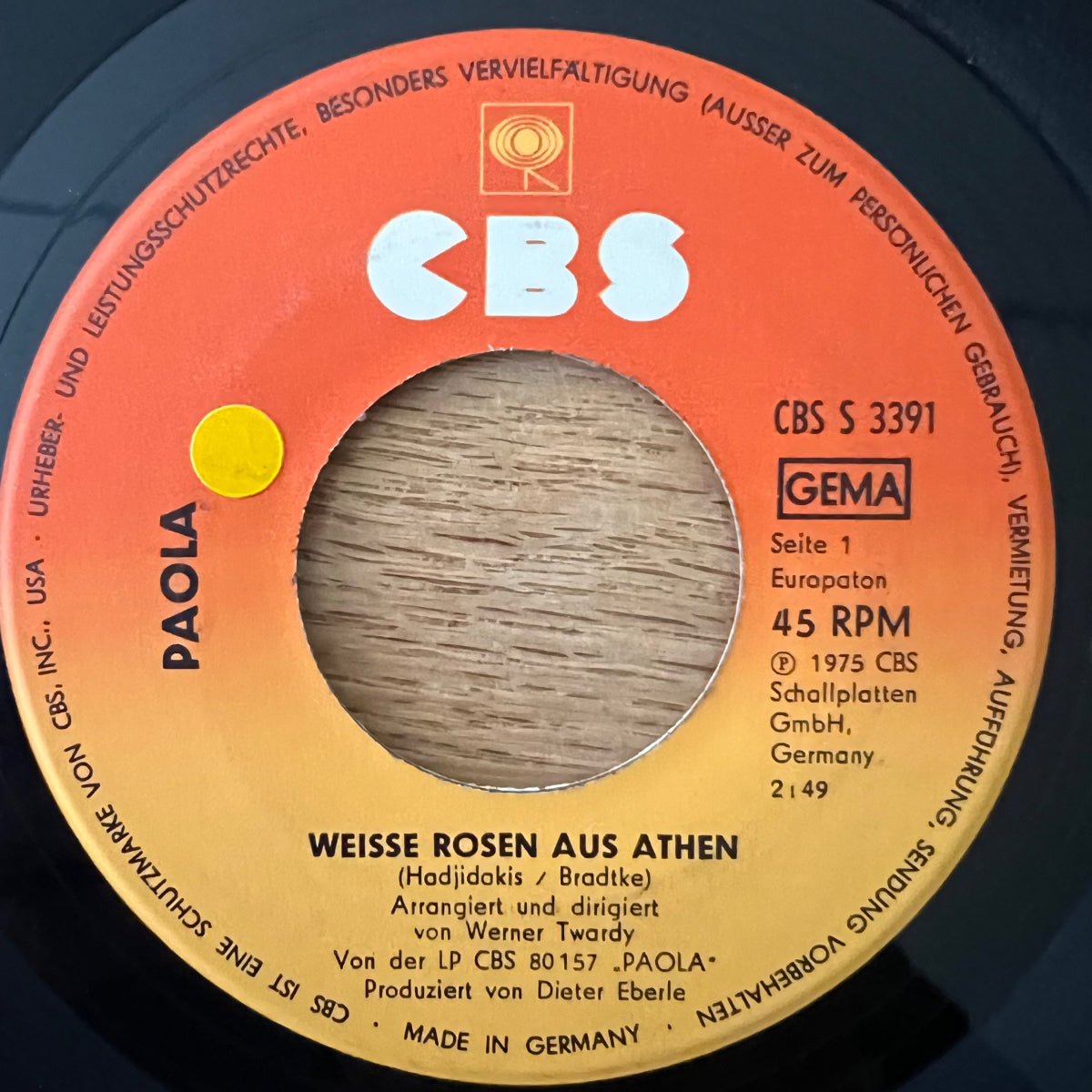 Paola - Weisse Rosen Aus Athen / 1. D-Press. 1975 -(M-/VG++)