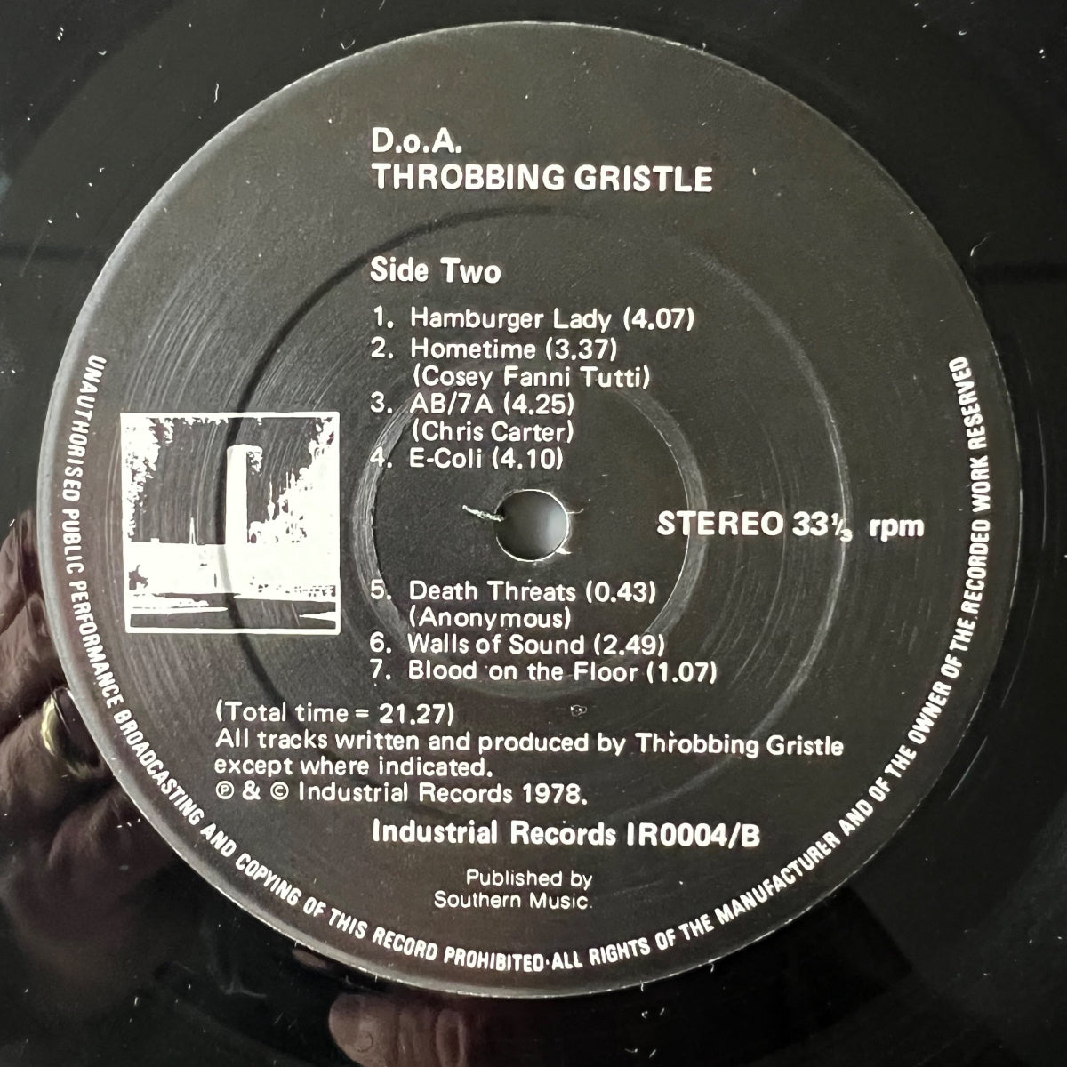 Throbbing Gristle - D.o.A The Third And Final Report / 1. UK-Press. 1978