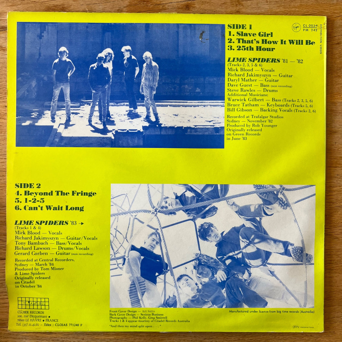 Lime Spider - Slave Girl / 1. France-Press. 1985 - (M-/VG+)