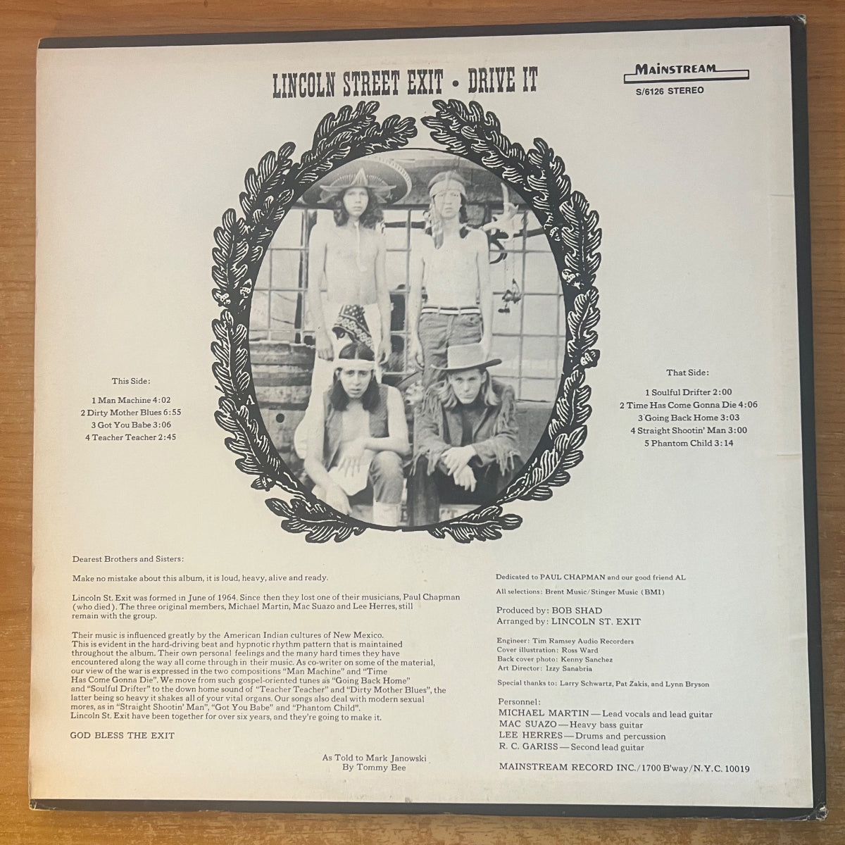 Lincoln St Exit - Drive It! / US promo 1970 - (M-/VG++)