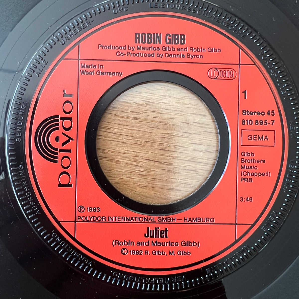 Robin Gibb - Juliet / 1. D-Press. 1983 - (M-/VG++)
