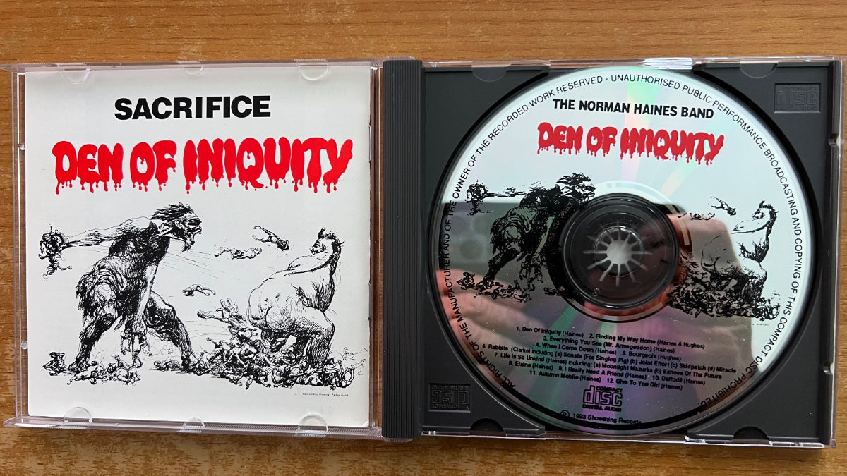 Norman Haines Band - Den Of Iniquity / CD - 1. UK-Press. 1993 sur CD - Édition limitée - (M-/M-)