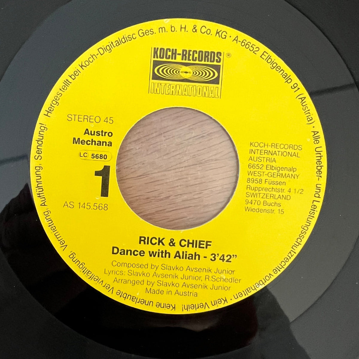 Rick &amp; Chief - Dance With Alia / 1. Austria-Press. 1988 - (VG++/VG++)