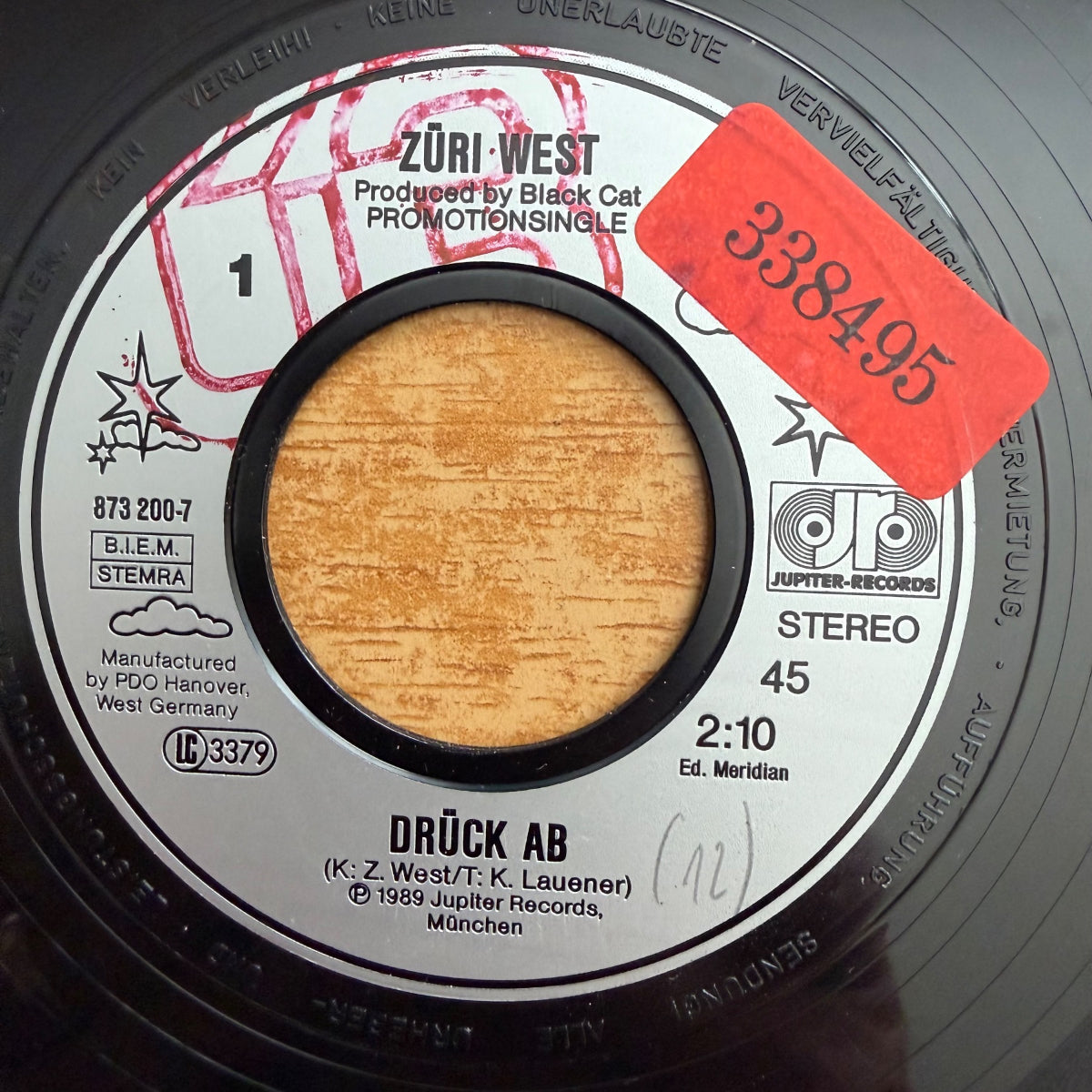 Züri West - Drück Ab / 1. D-Press. 1989 - (VG+/Neutral)