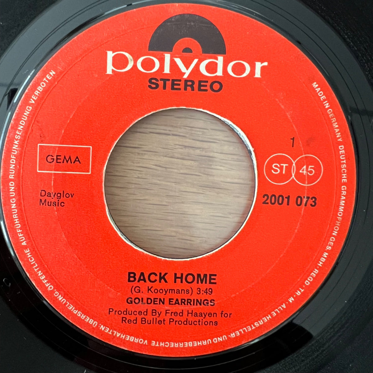 Golden Earring - Back Home / 1. D-Press. 1970 - (VG+/VG+)