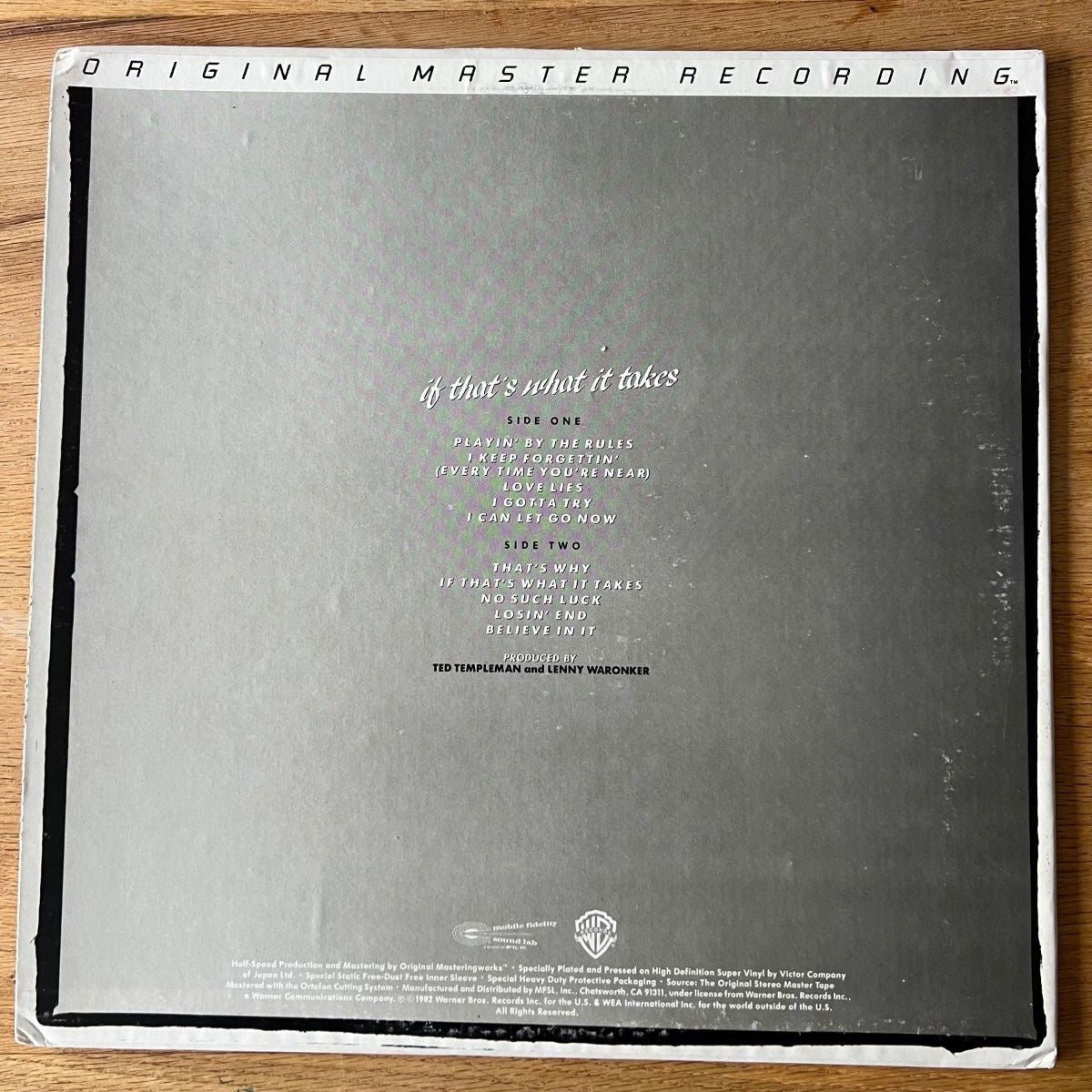 Michael Mc Donald - If That's What It Takes / Audioph. MFSL 1984 - (M-/VG+)