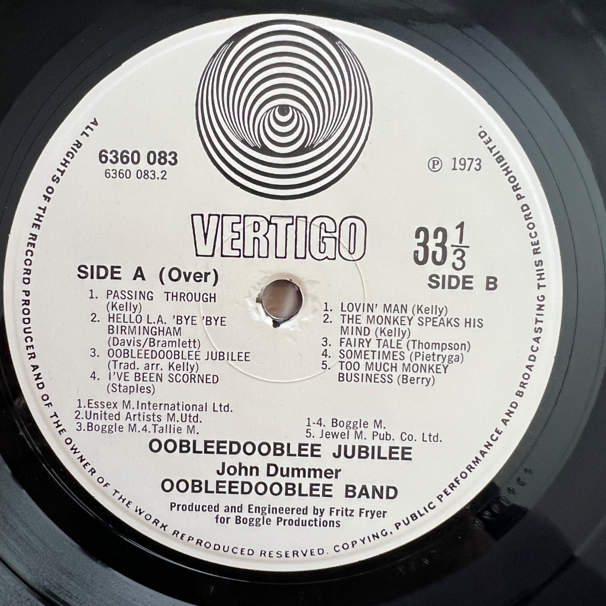 John Dummer's Oobleedooblee Band - Oobleedooblee Jubilee / 1. UK-Press. 1973 - (M-/M-)
