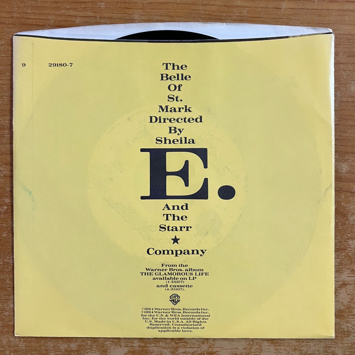 Sheila E. - The Belle Of St. Mark / 1. US-Press. 1984 - (M-/VG++)