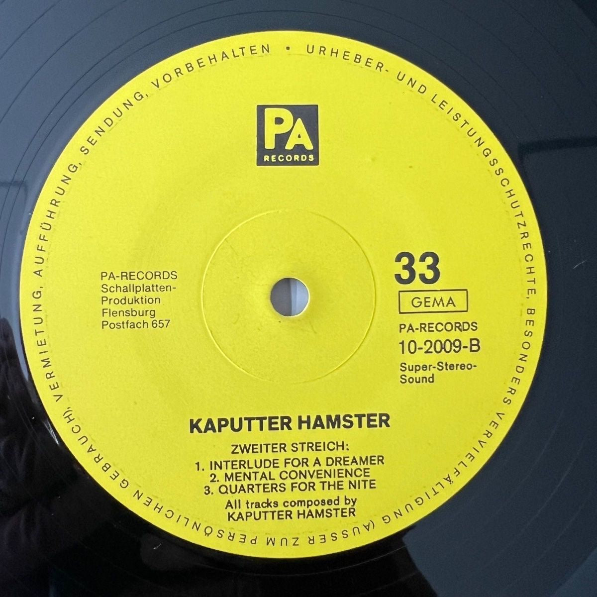 Kaputter Hamster - Same / 1. D-Press. 1974 - (M-/VG++)