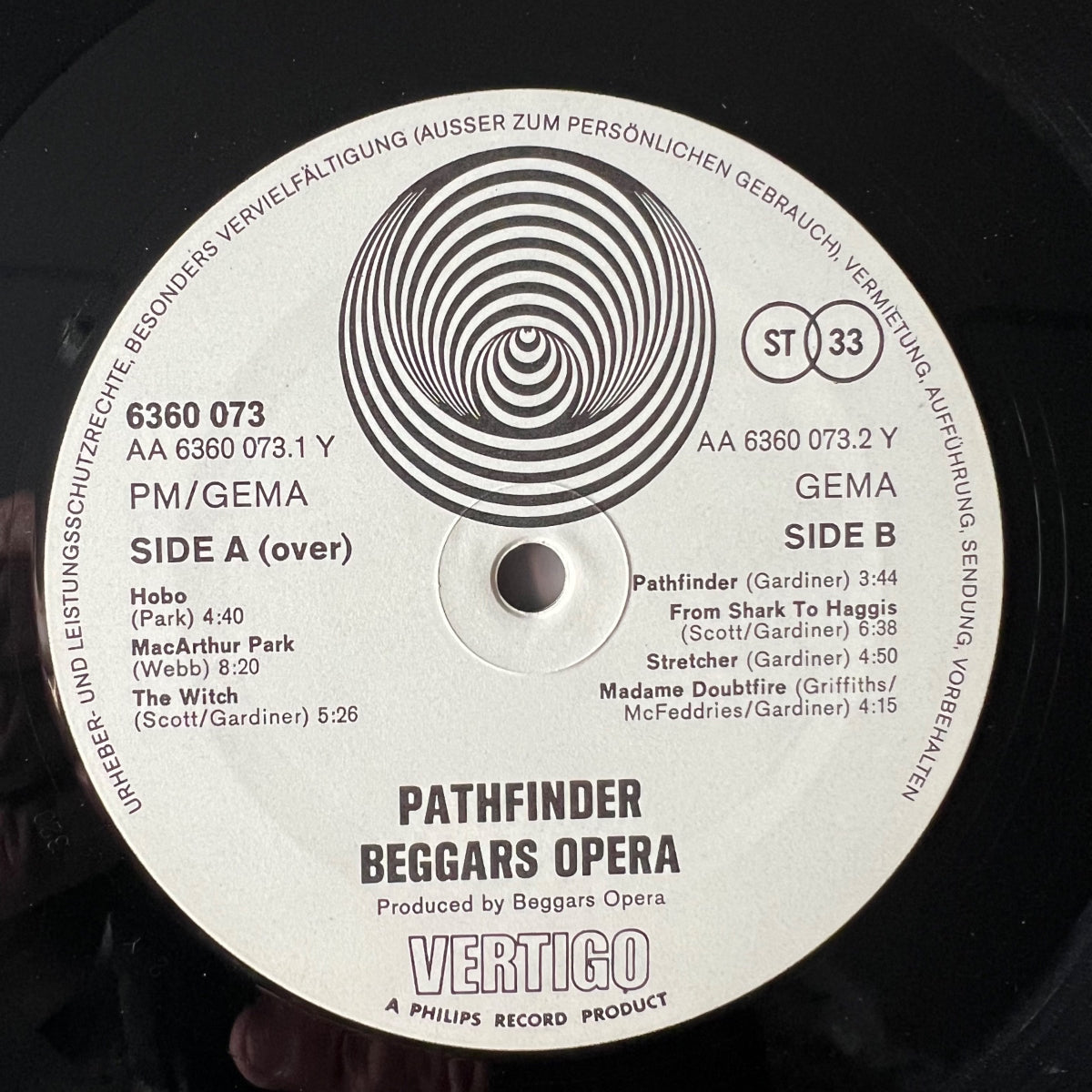 Beggars Opera - Pathfinder / 1. Press. 1972 inkl. Poster - (VG++/VG++)