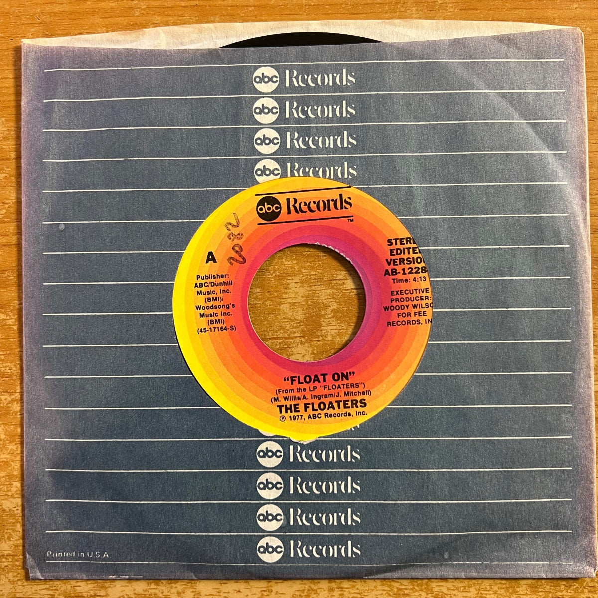 Floaters - Float On / 1st US Press. 1977 - (M-/VG++)