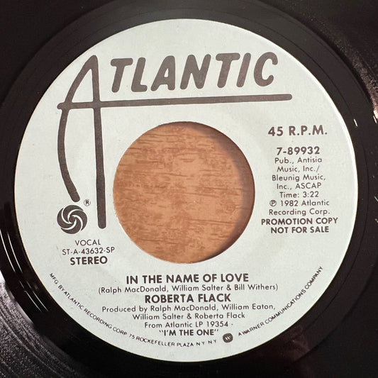 Roberta Flack - In The Name Of Love / US-Promo 1982 - (M-/Neutral)