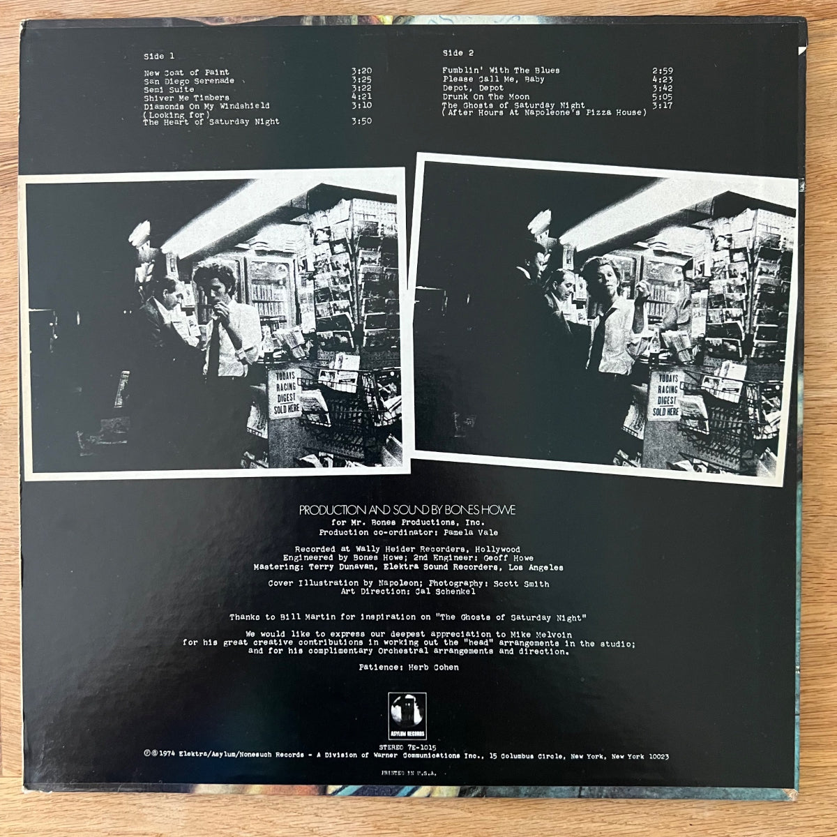 Tom Waits - The Heart Of Saturday Night / 1. US-Press. 1975 - (M-/VG++)
